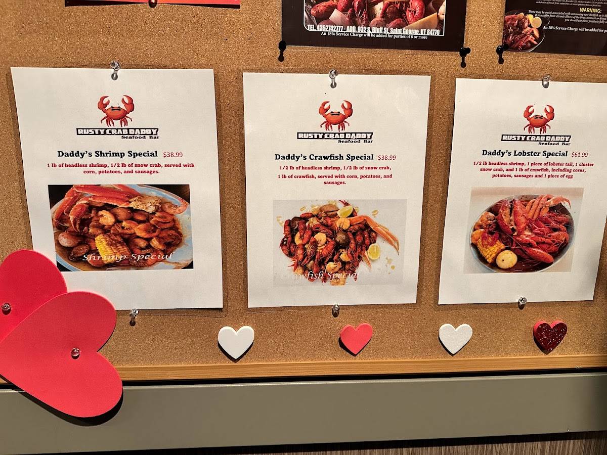 Menu at RUSTY CRAB DADDY restaurant, St.