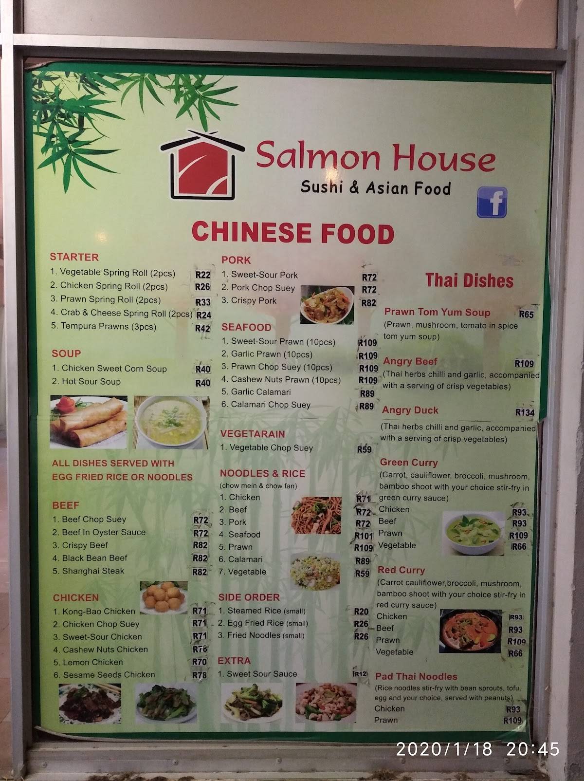 Menu at Salmon House, Goedemoed,Durbanville restaurant, Cape Town, 20