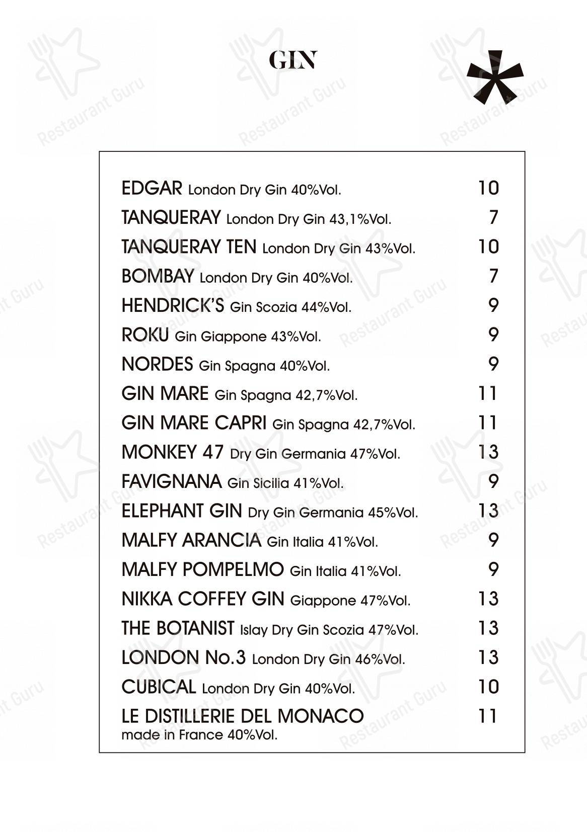 Salvinius in Castellammare del Golfo - 菜单