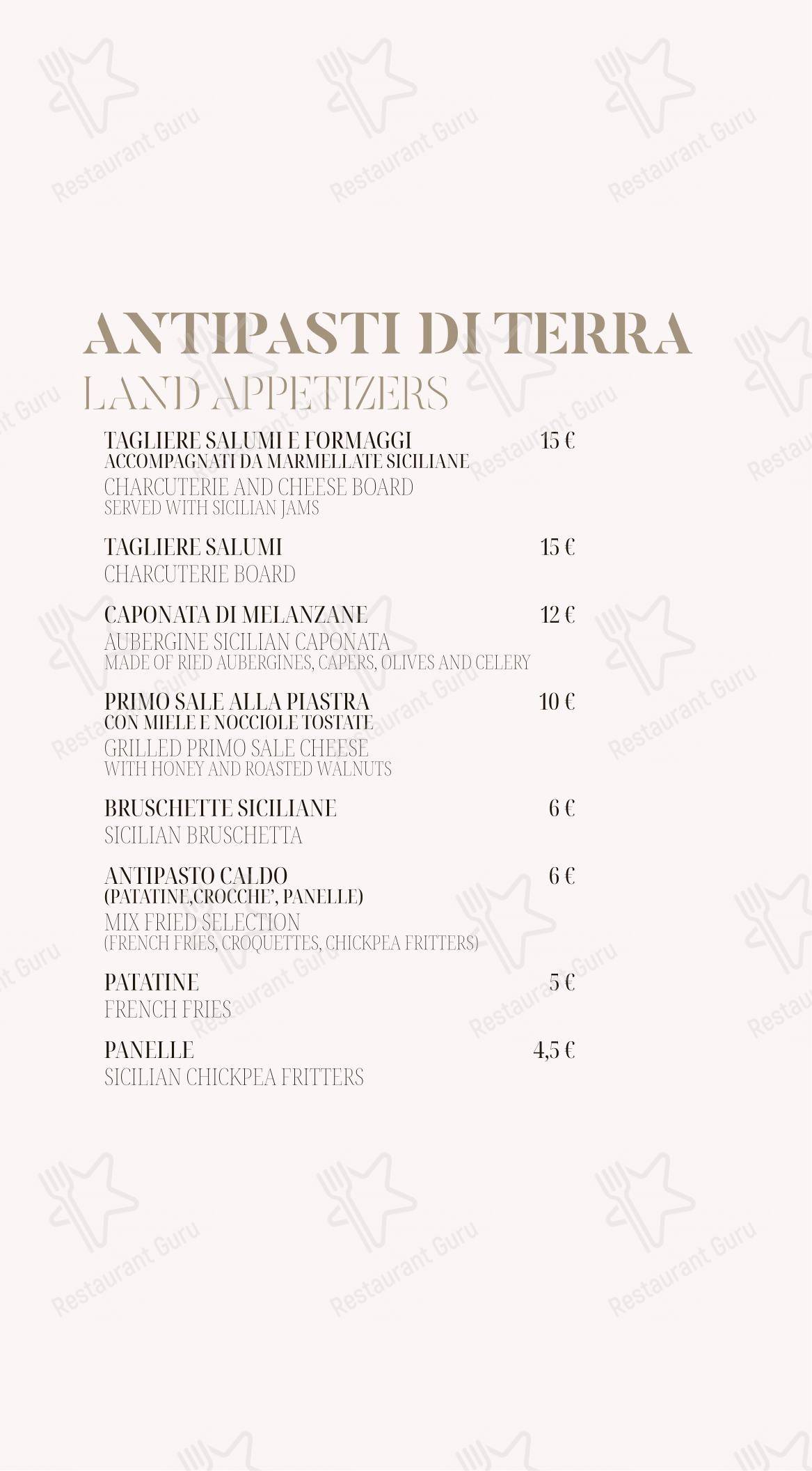 Menu per Salvinius in Castellammare del Golfo