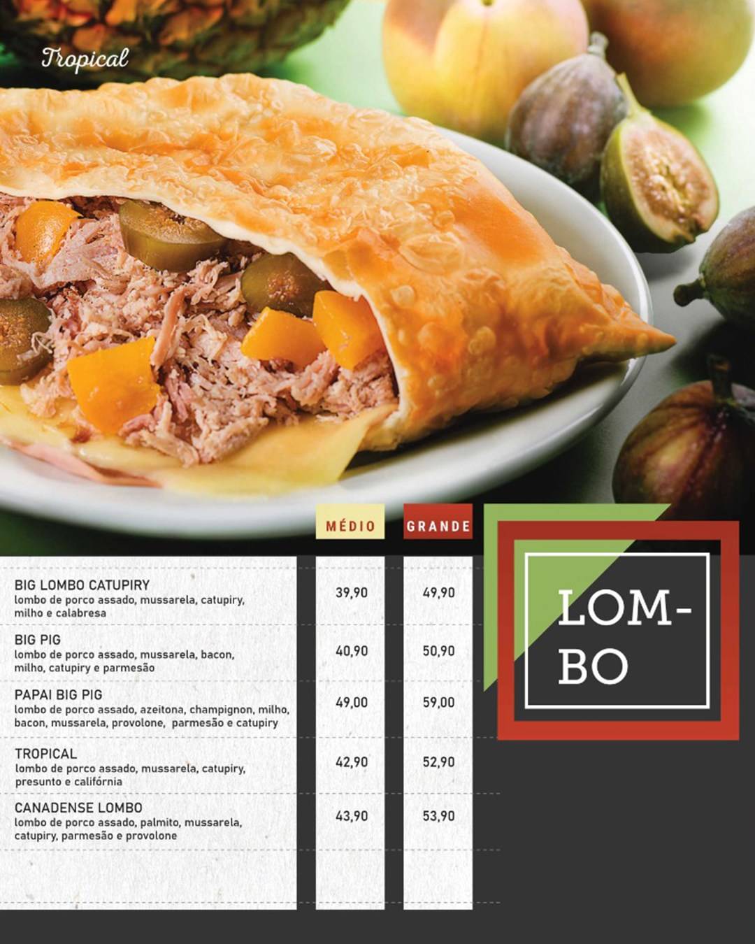 Casa do Pastel cardápio