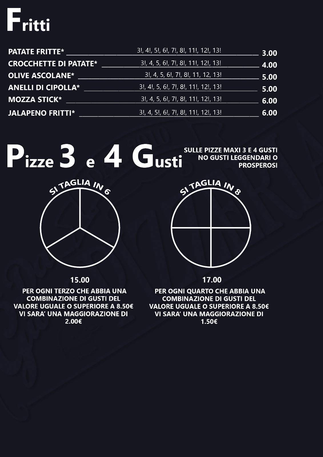 Menu di Pizzeria Da Giova 