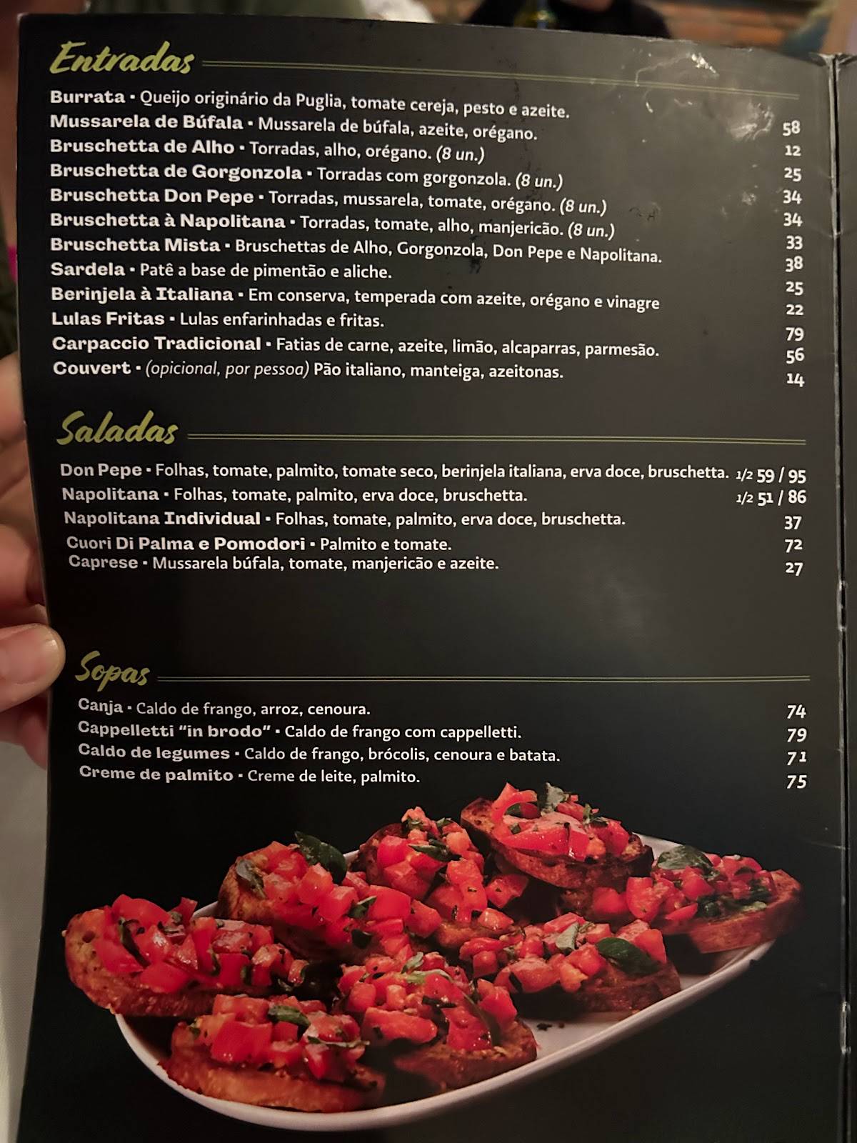 Don Pepe Di Napoli cardápio