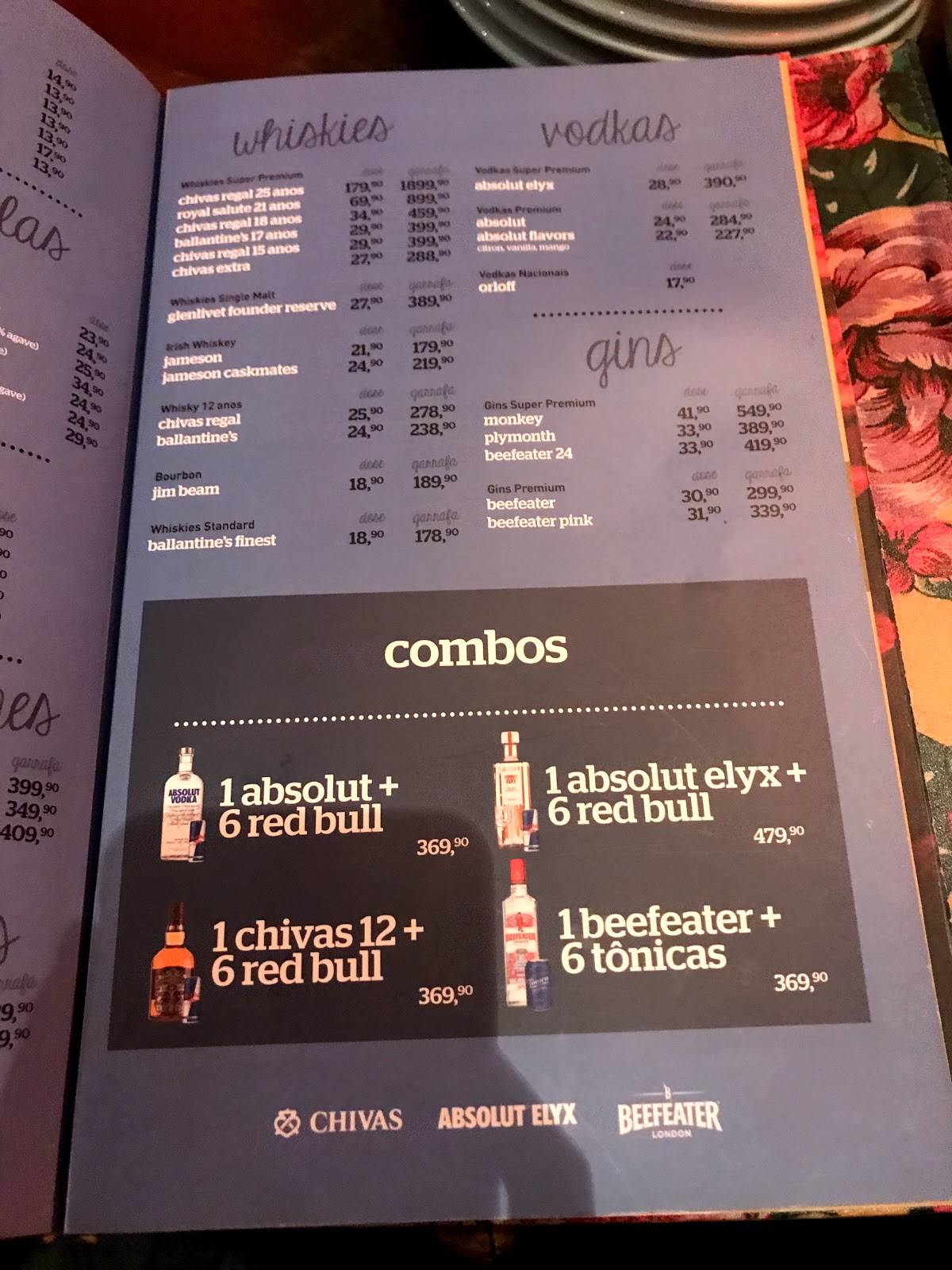 Eu Tu Eles Bar cardápio