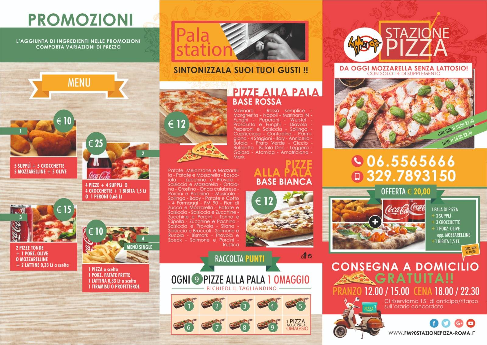 Menu di FM 90 Stazione Pizza Roma 
