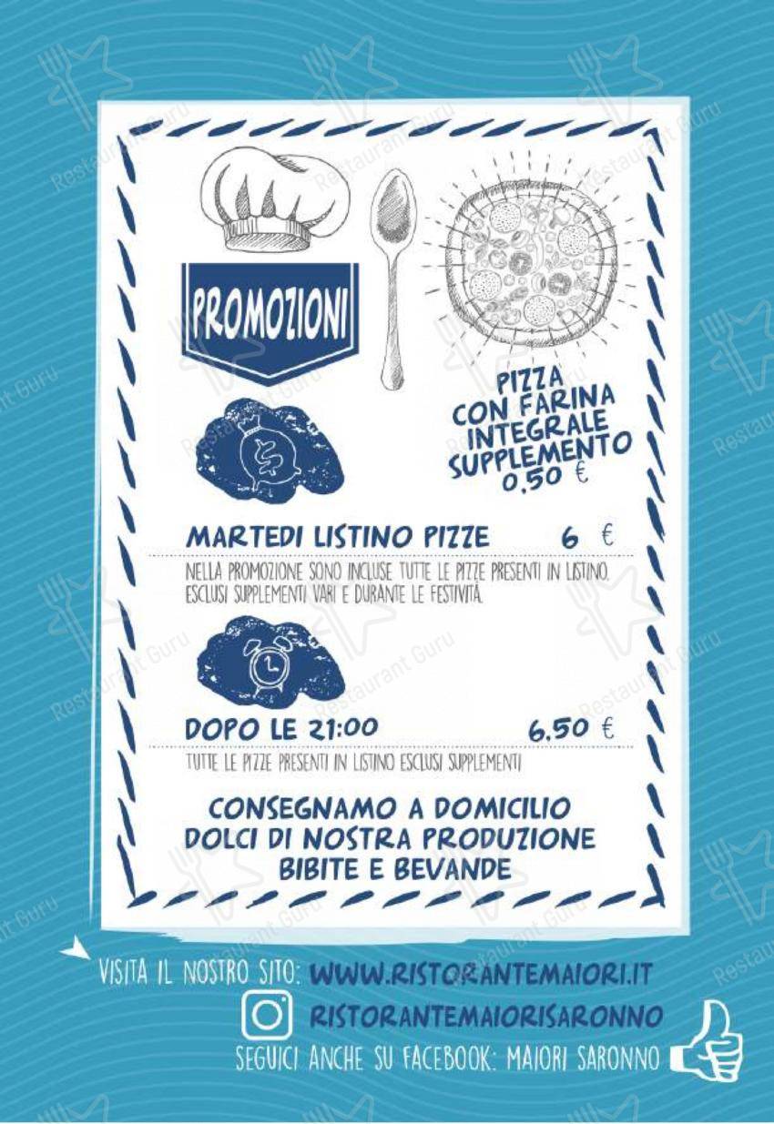 菜单 per Ristorante Pizzeria Maiori in Saronno