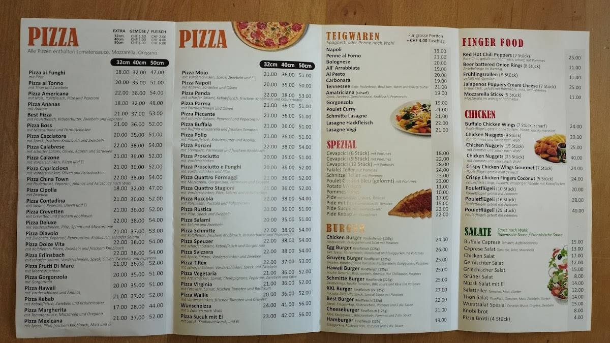 Menu di Schmitte Best Pizza & Café 