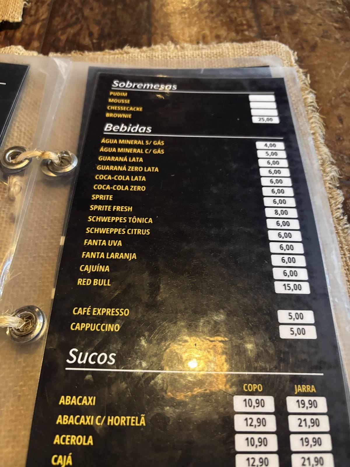 Scorpions Restaurante cardápio