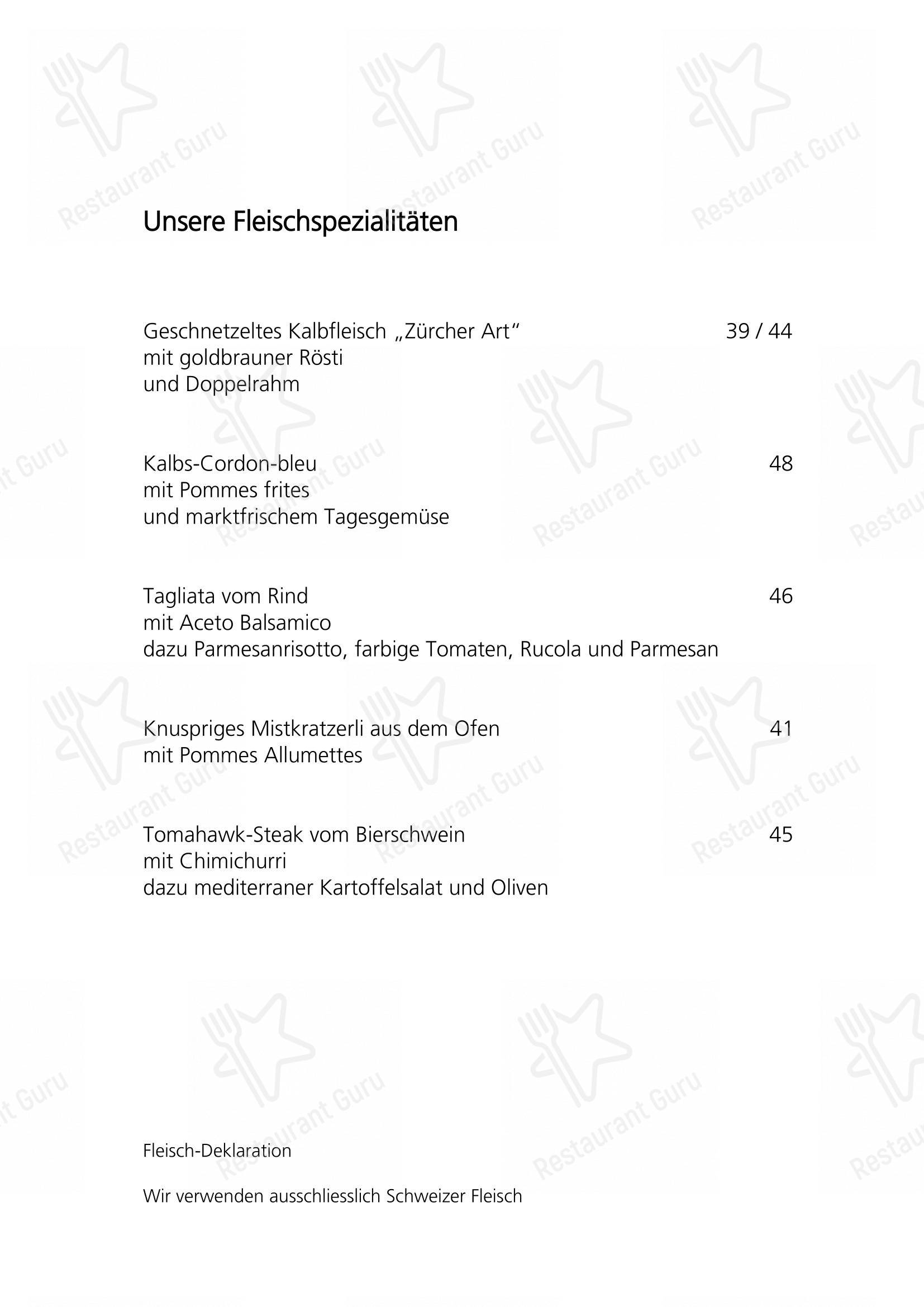 菜单 per Seerose Bar - Freienbach ristorante