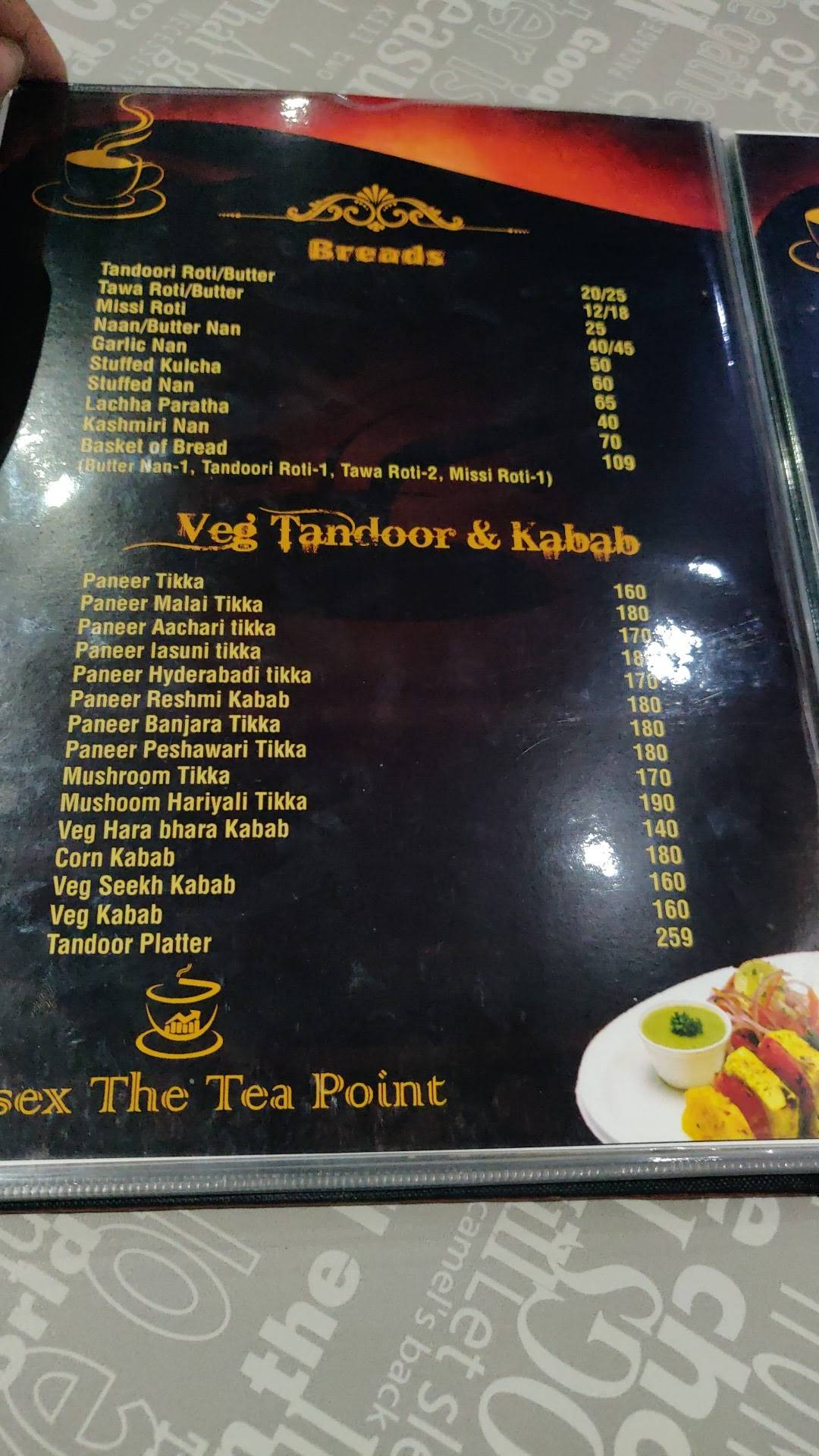 Sensex The Tea Point menu