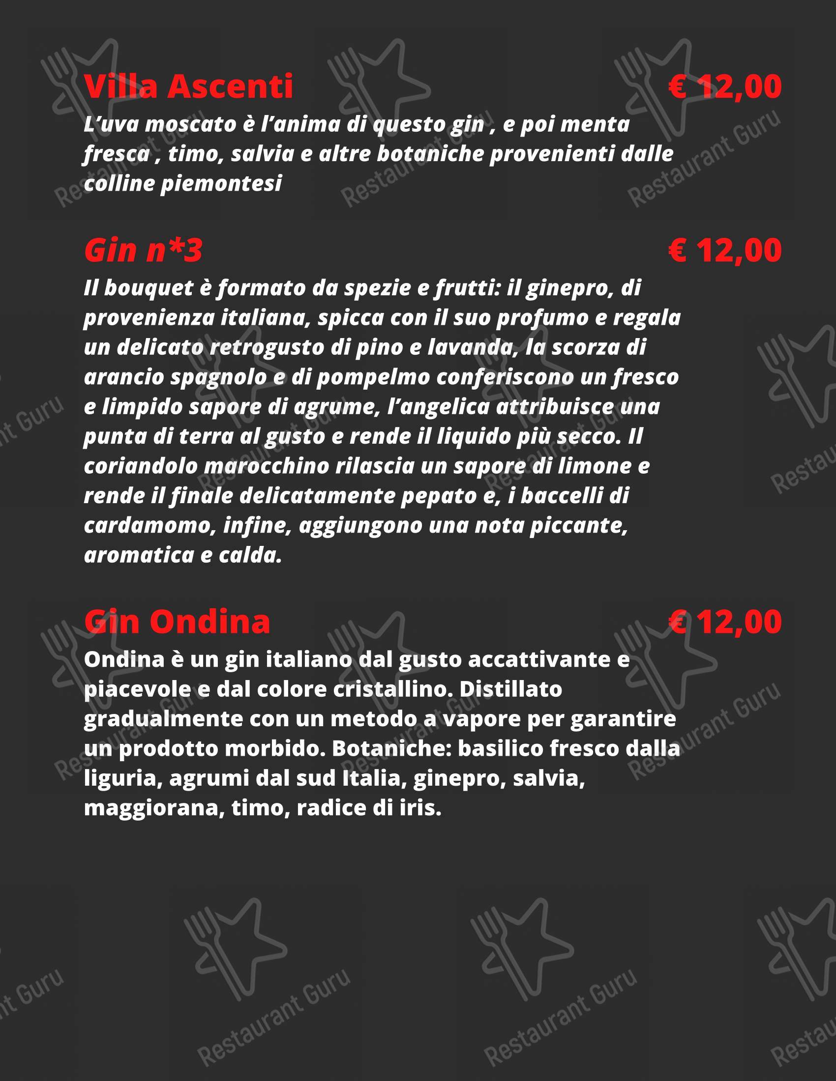 Коктейльная карта per Shake Cocktail & Wine Bar in Rovellasca