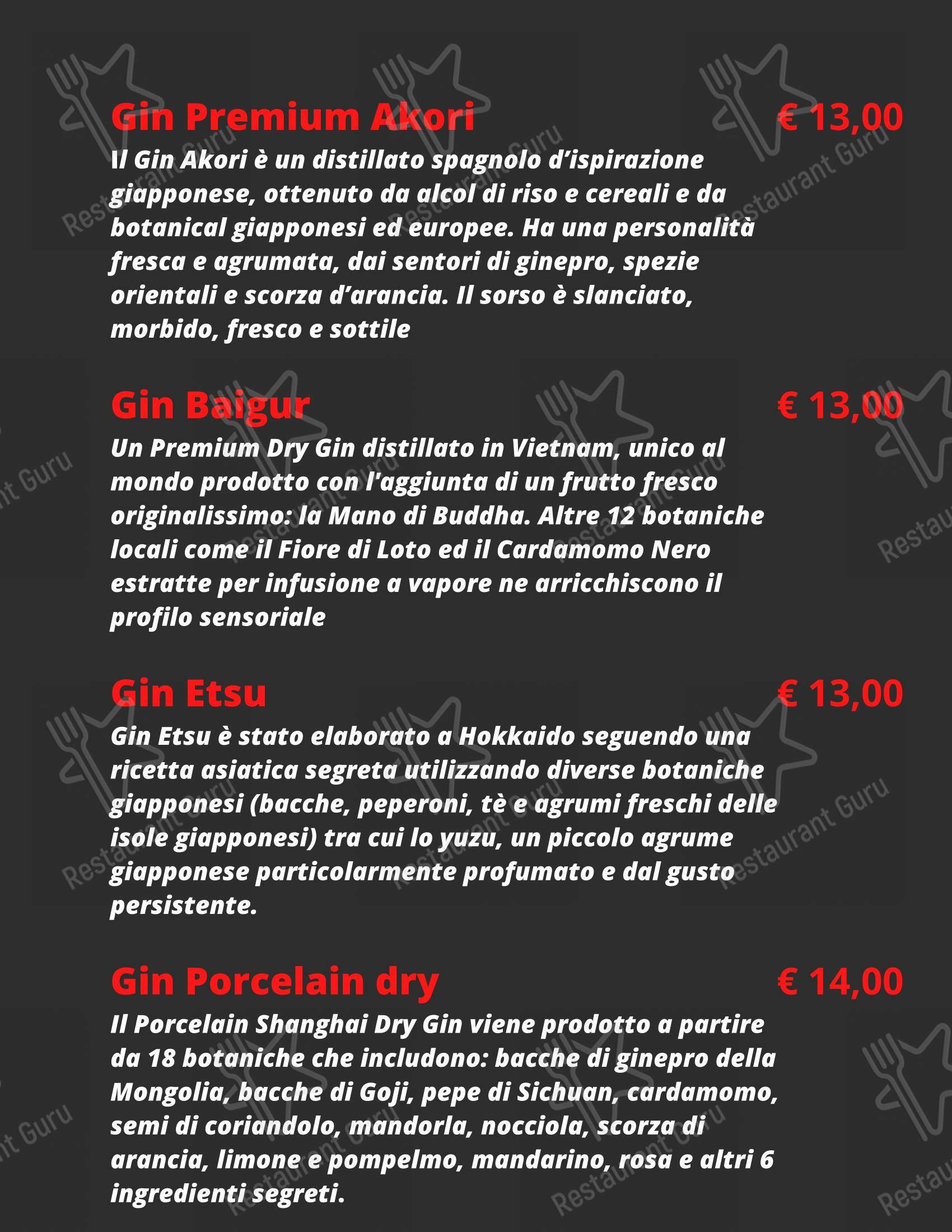Menu di Shake Cocktail & Wine Bar - Коктейльная карта