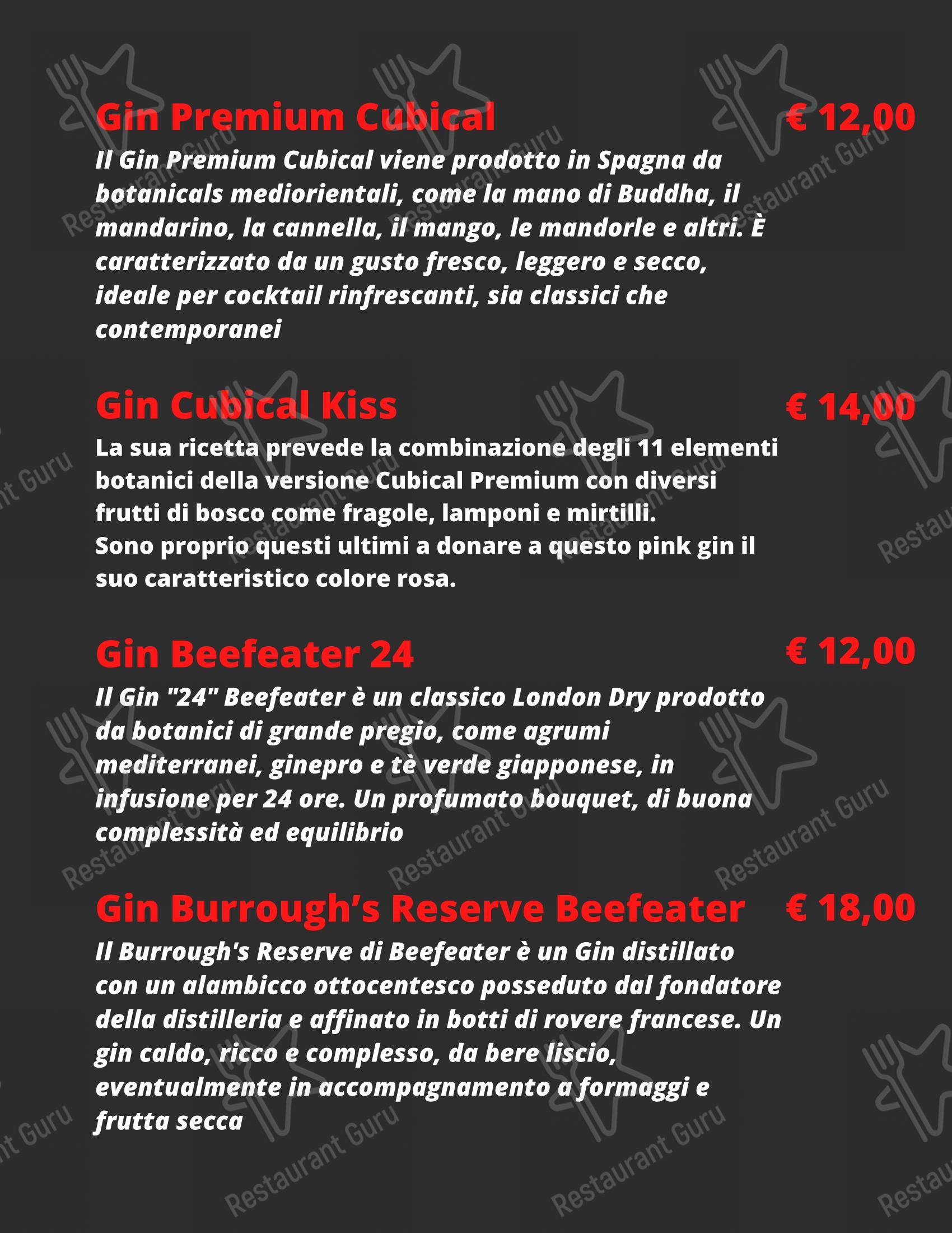 Коктейльная карта per Shake Cocktail & Wine Bar in Rovellasca