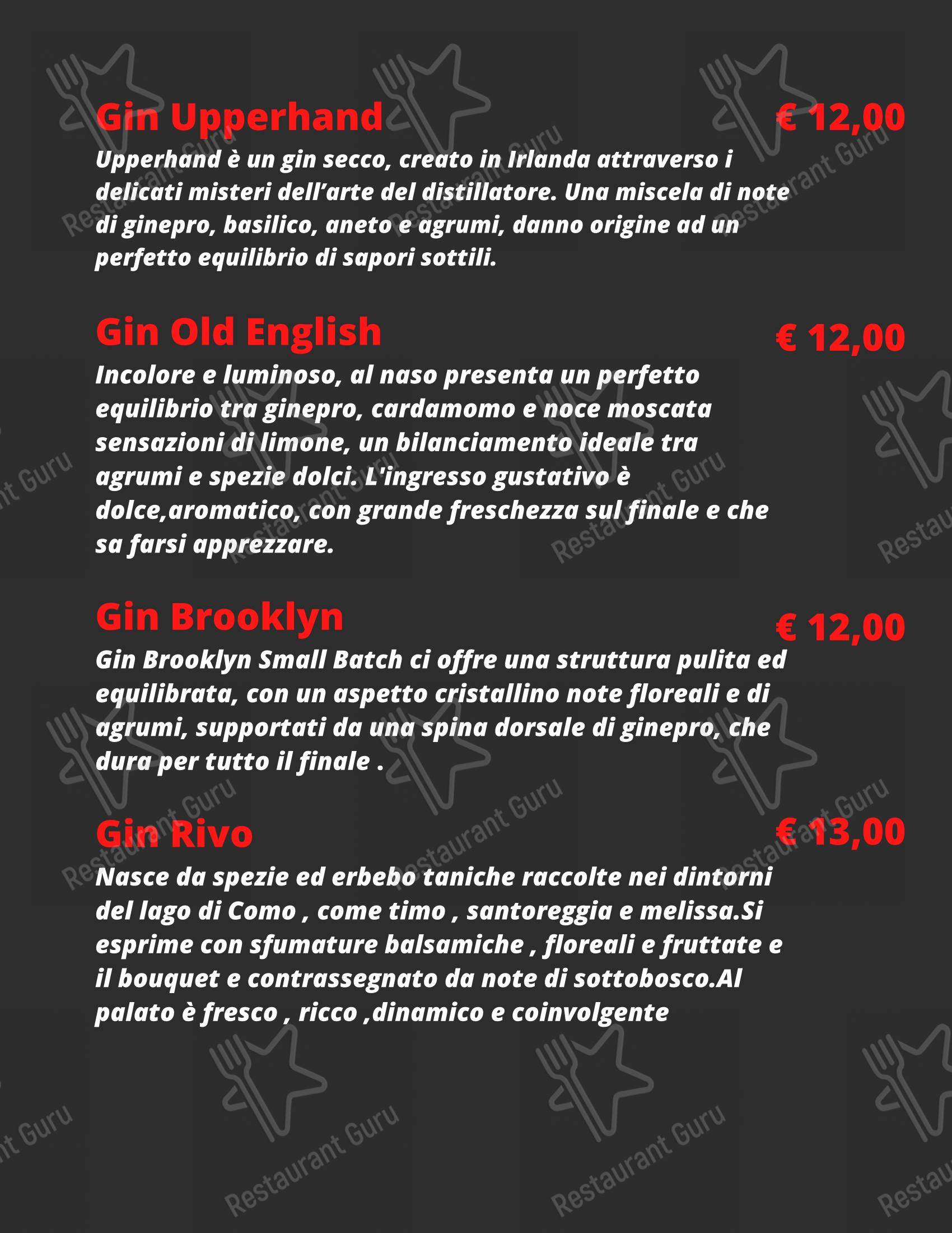 Menu di Shake Cocktail & Wine Bar - Коктейльная карта