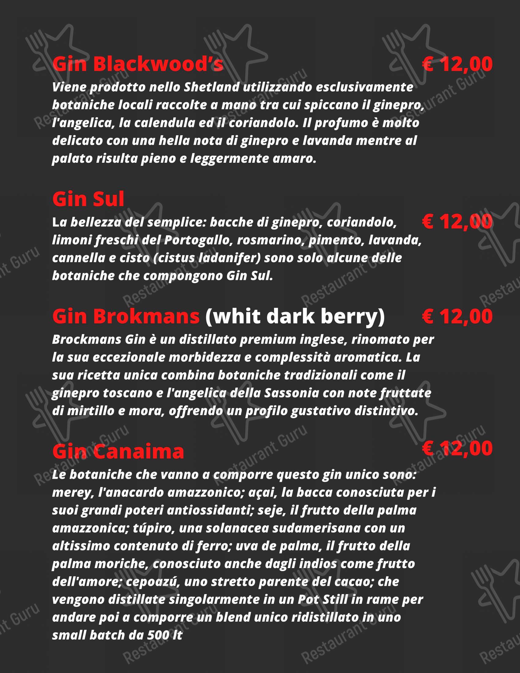 Коктейльная карта per Shake Cocktail & Wine Bar pub & bar