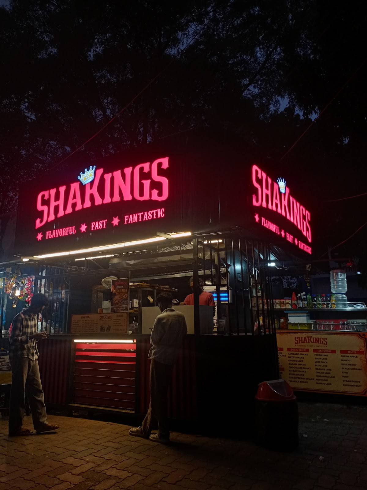 Shakings menu