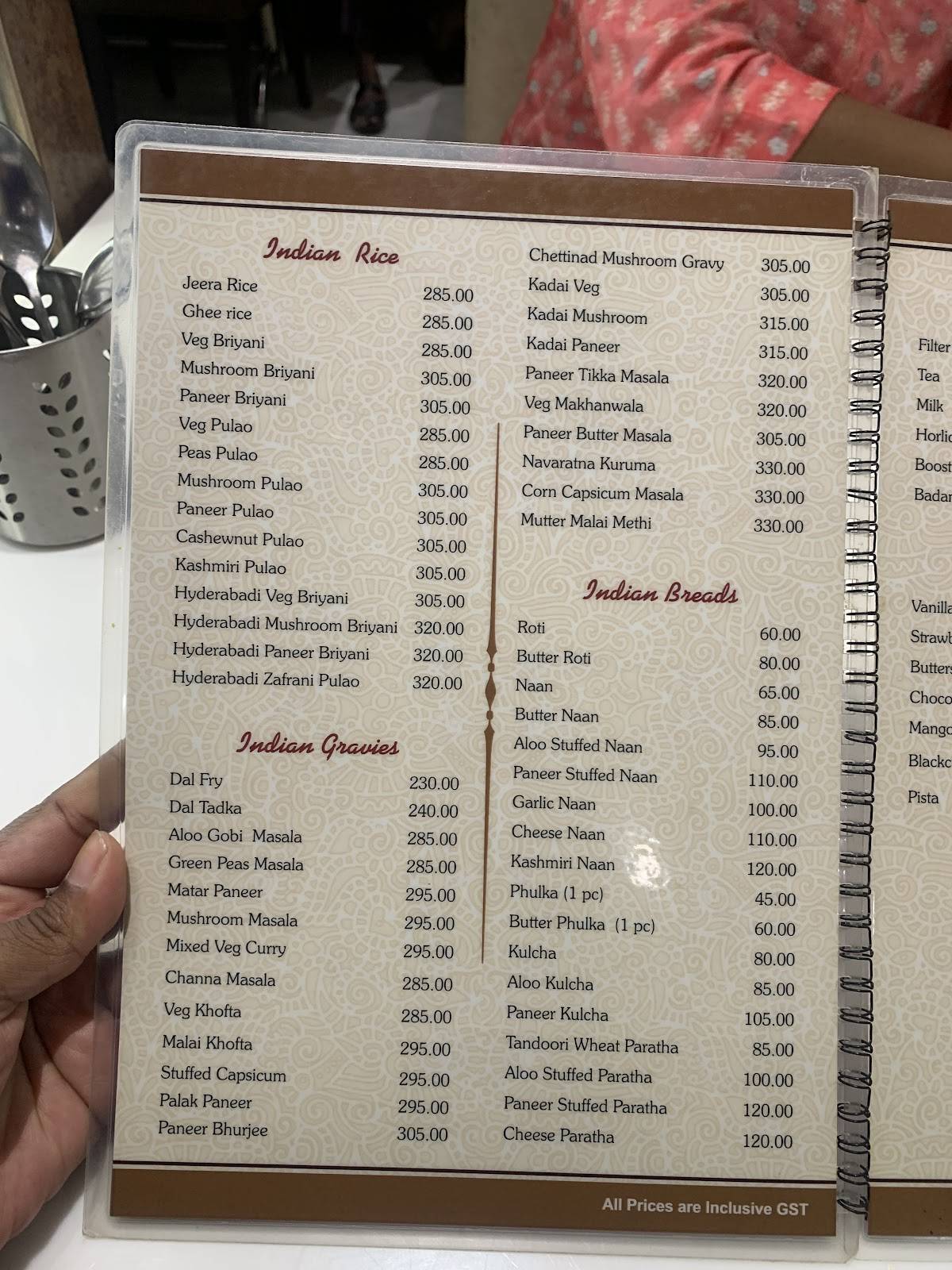 Shri Gowri Krishnaa menu