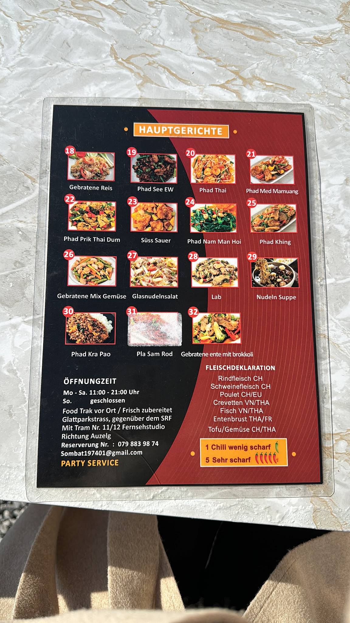 Menu di Siam Smile Thai Food 