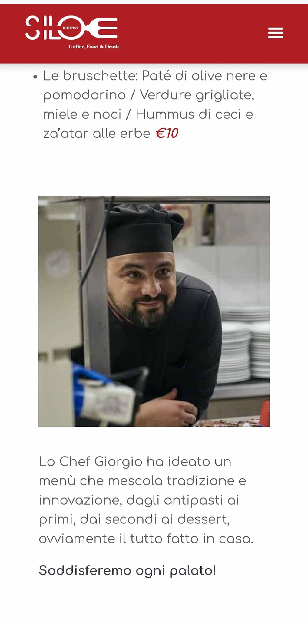 Menu di Siloe Bistrot 