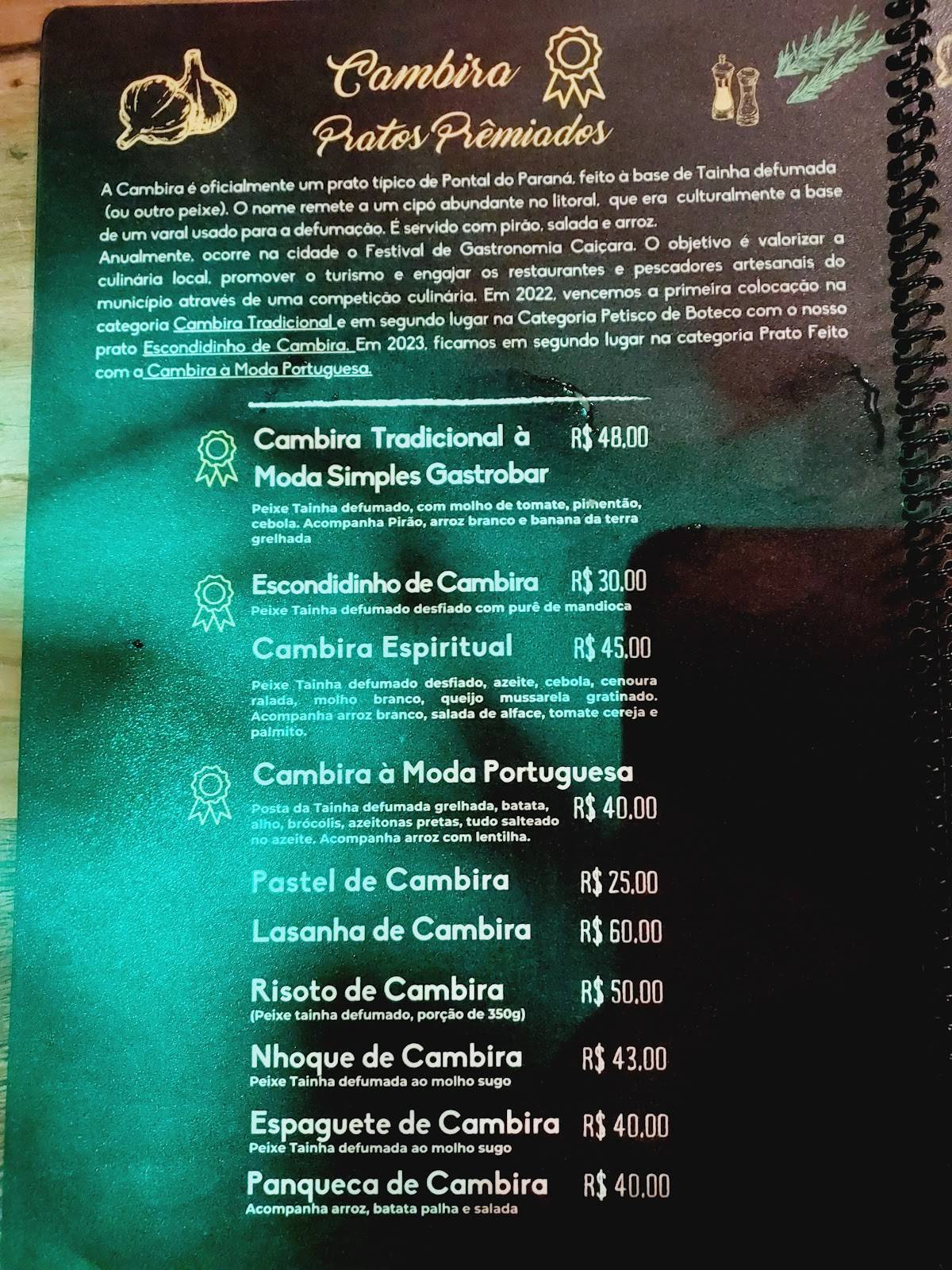 Simples GastroBar Matinhos cardápio