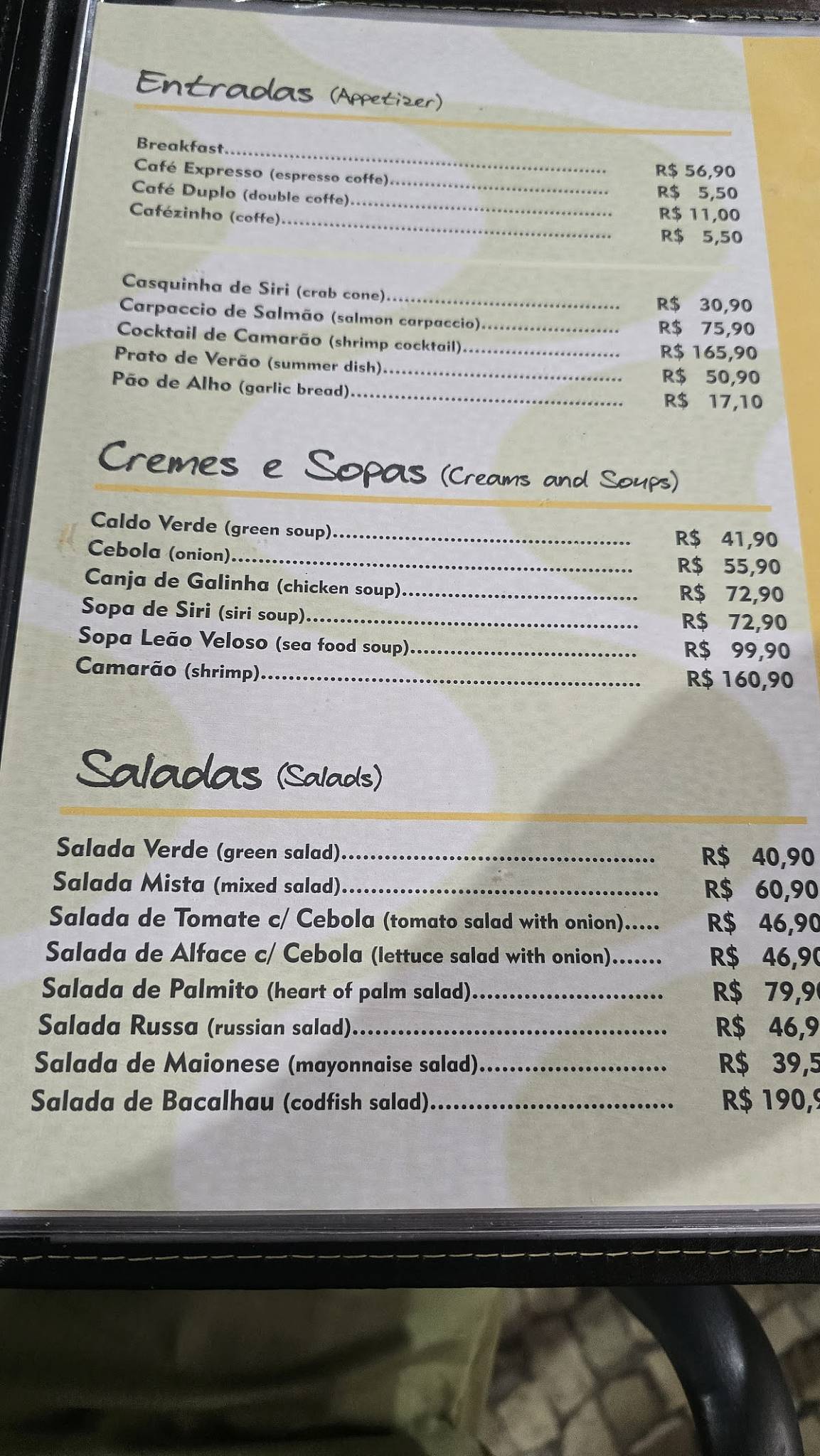 Sindicato do Chopp - Restaurante em Copacabana cardápio