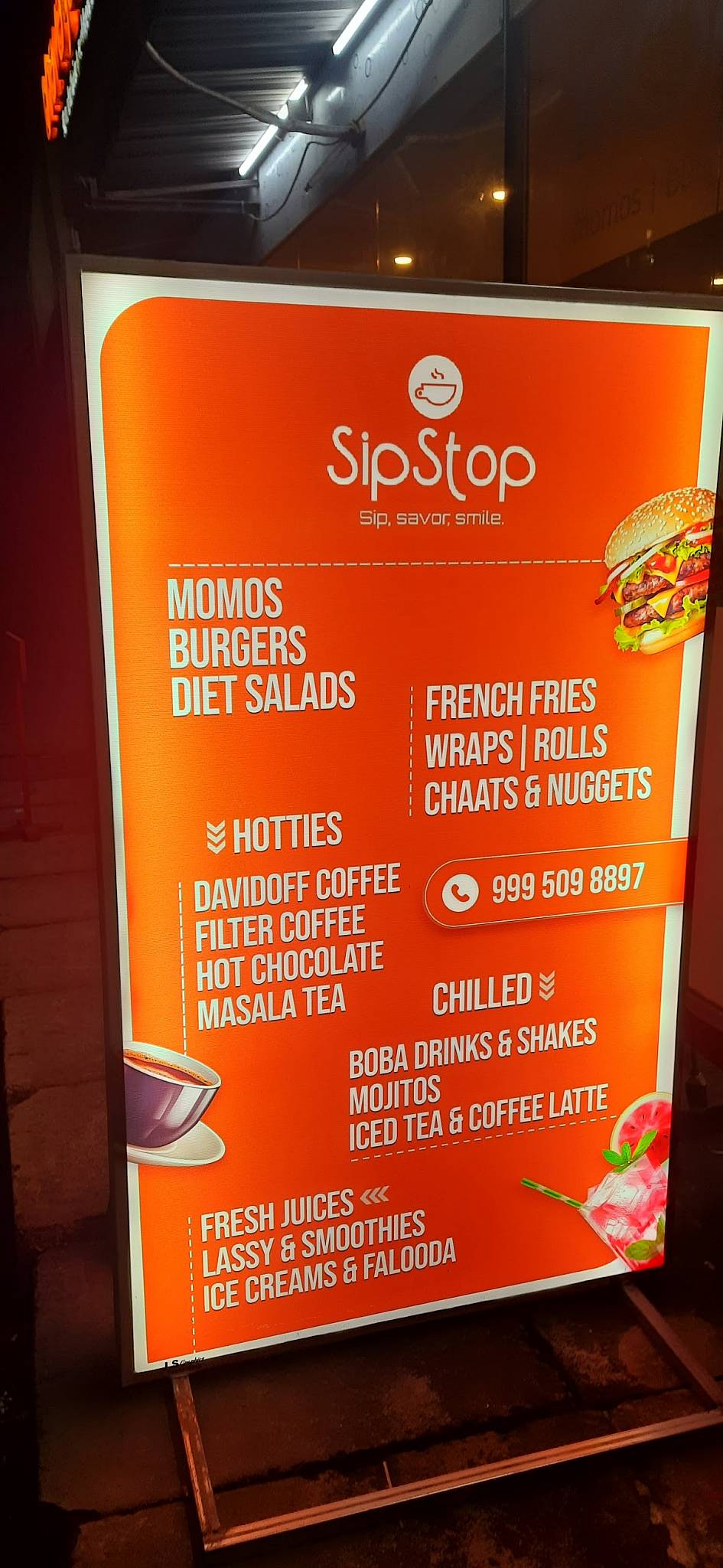 SipStop Akkulam menu