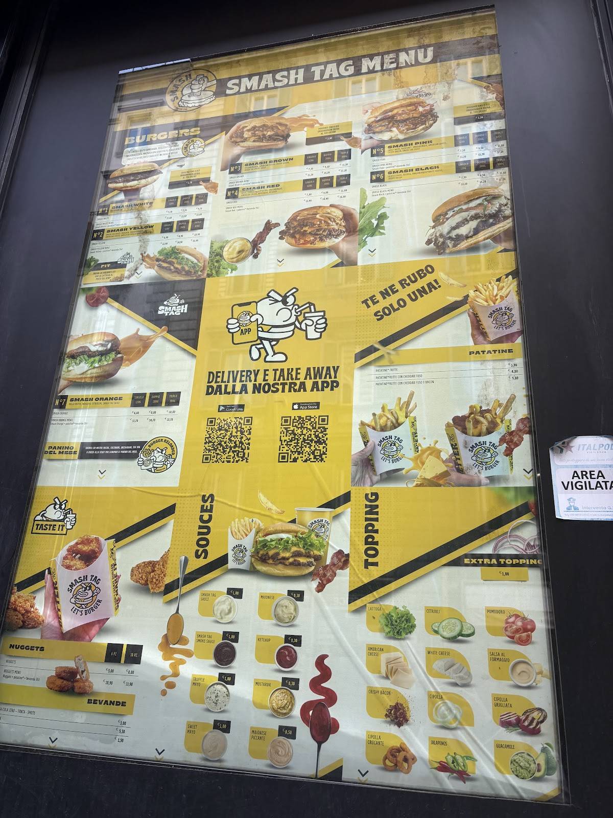 Menu de Smash Tag Piazza Bologna