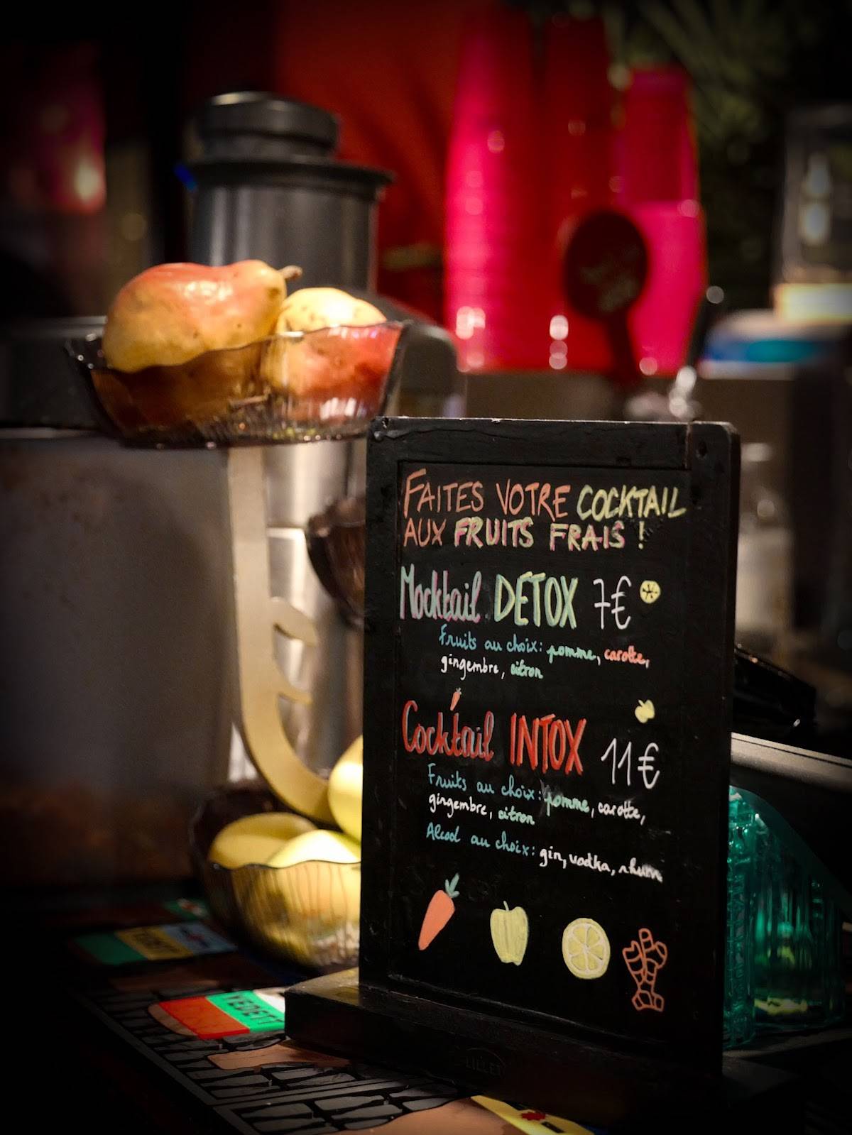Menu de Smile Bar Drink & Music