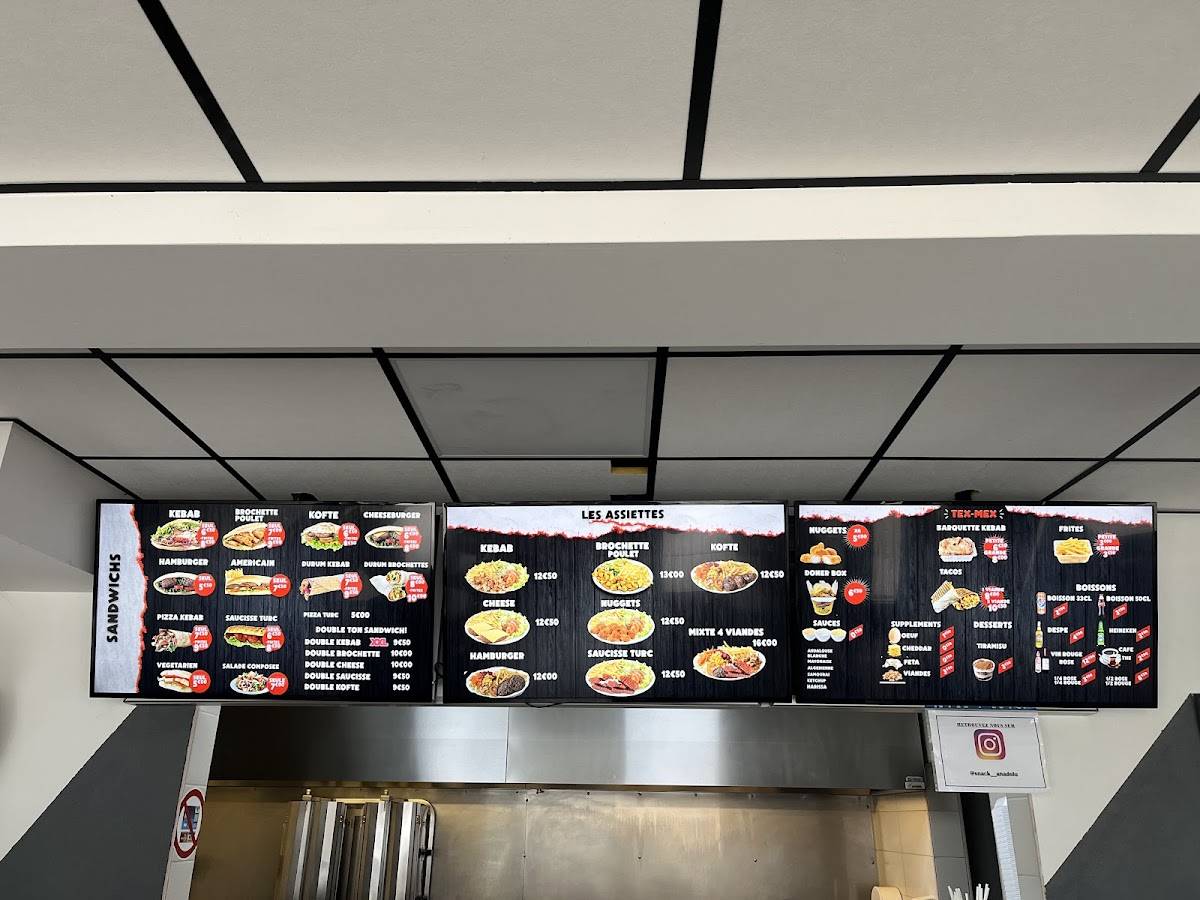 Menu de Snack ANADOLU