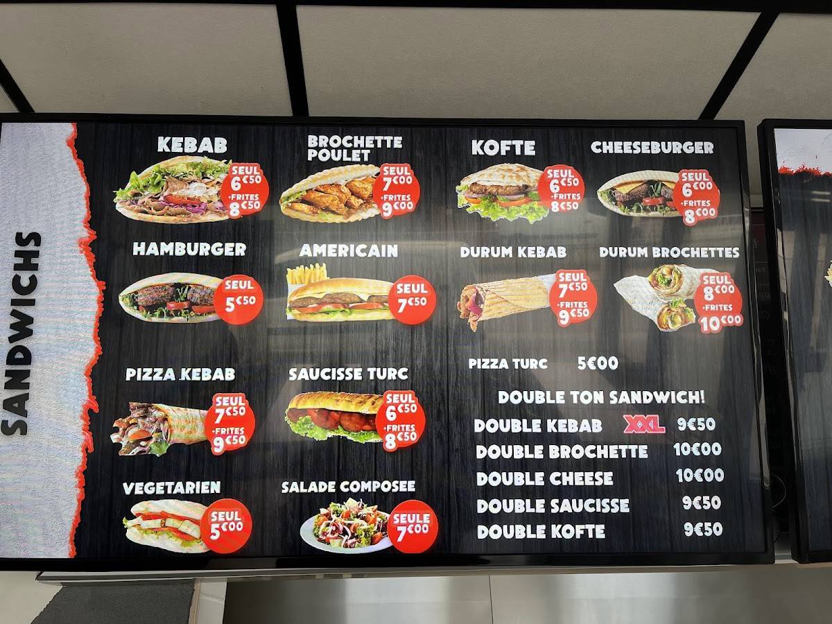 Menu de Snack ANADOLU