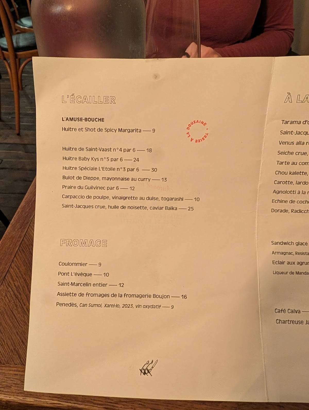 Menu de Soces