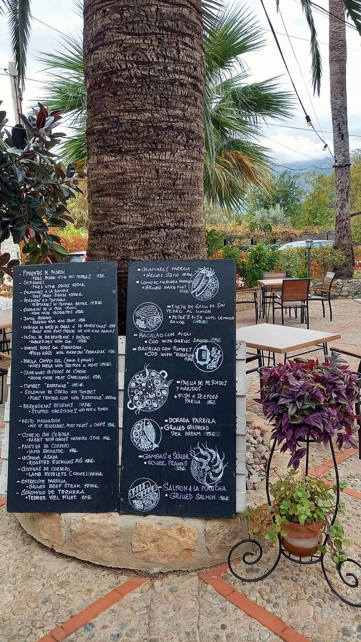 Carta de Restaurante Campo Sol, Sóller