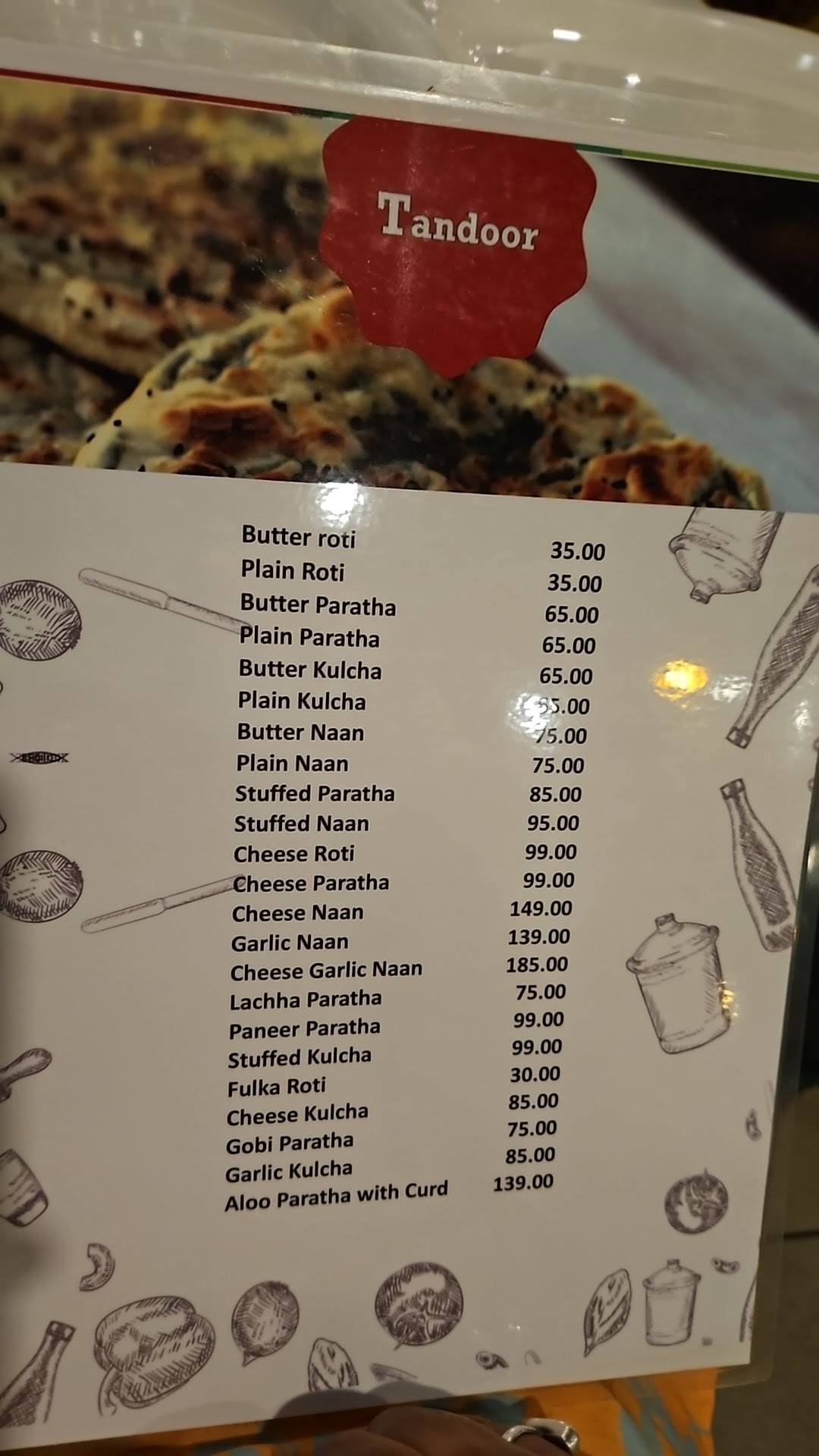 Swad Sagar Restaurant menu