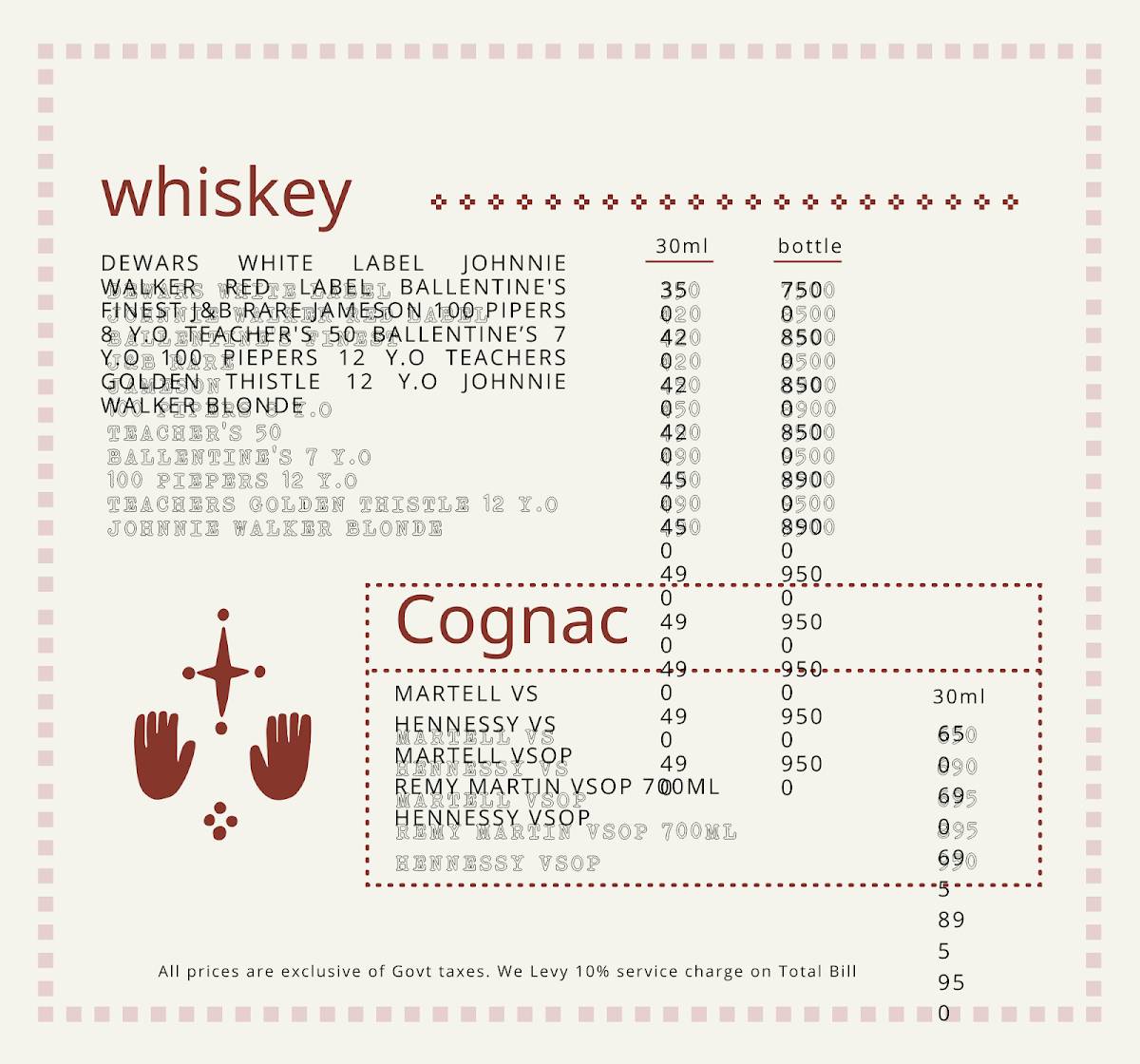 Sorbo menu