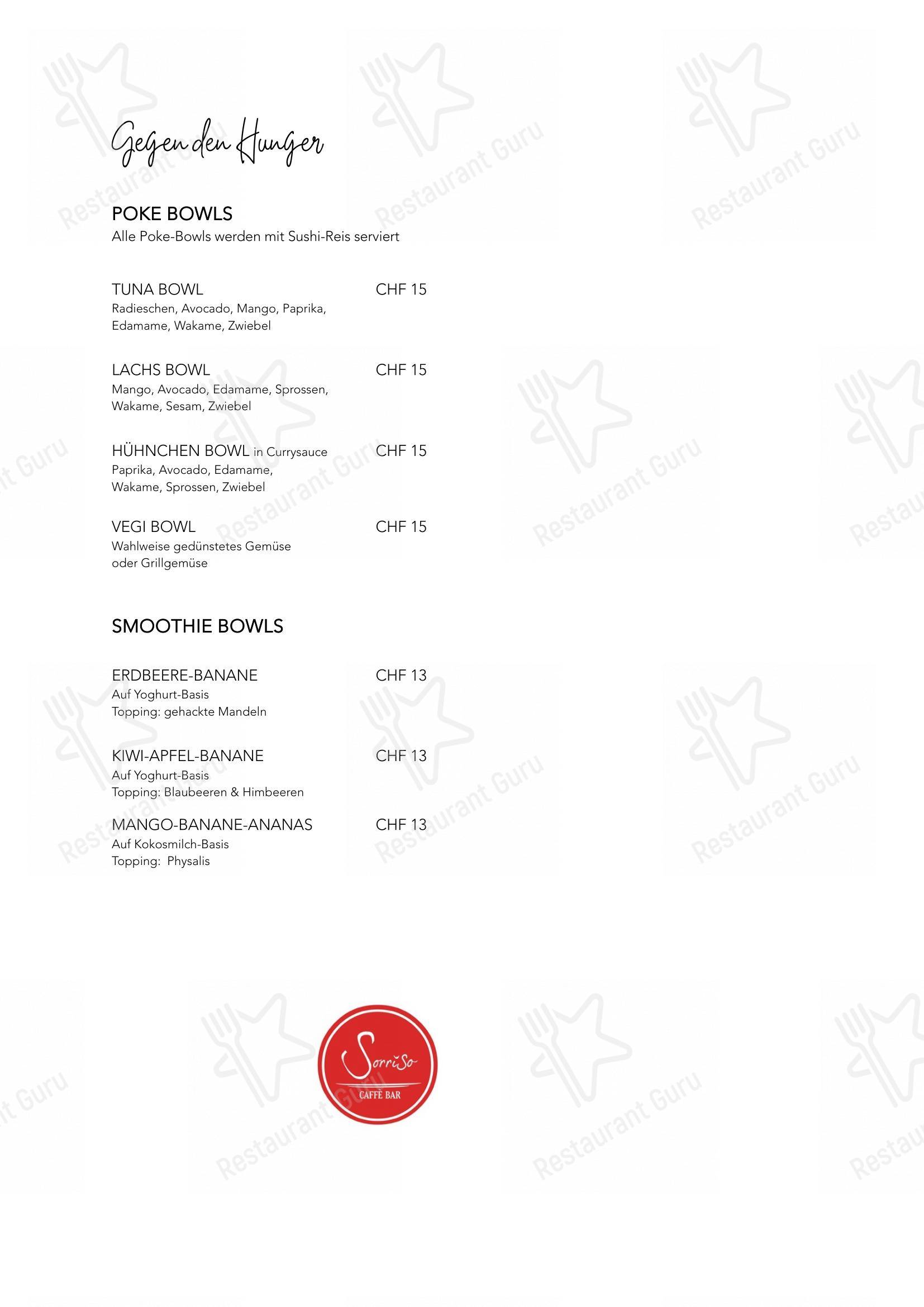 Menu di Sorriso Caffè Bar - Menu