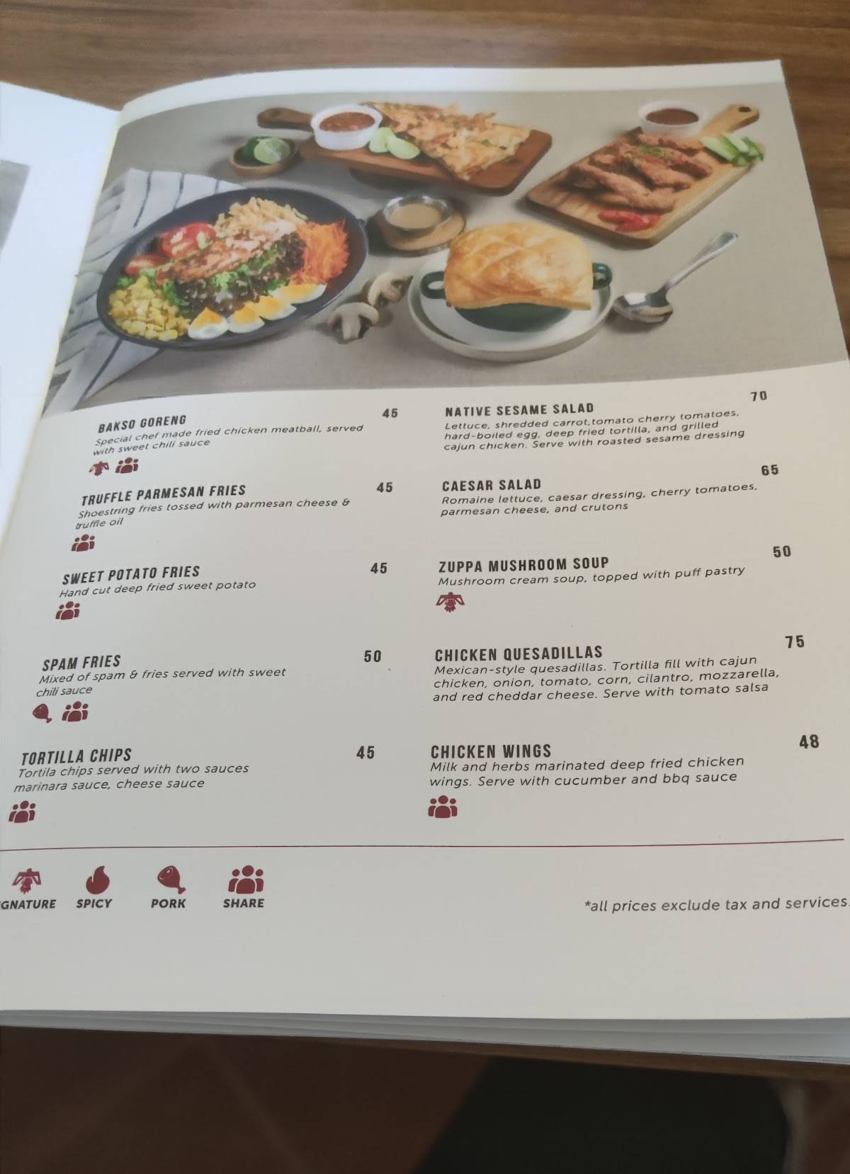 Menu at Native Tribe BSD cafe, South Tangerang
