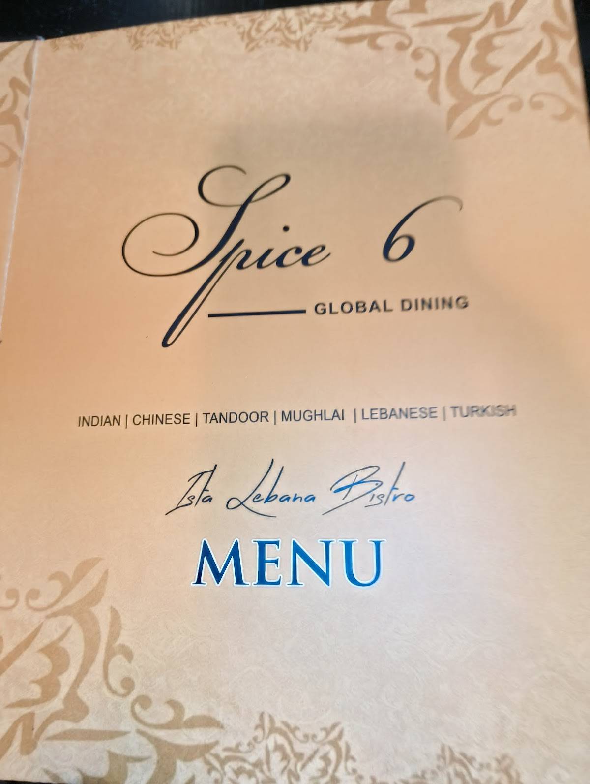 Spice 6 Global Cuisine menu