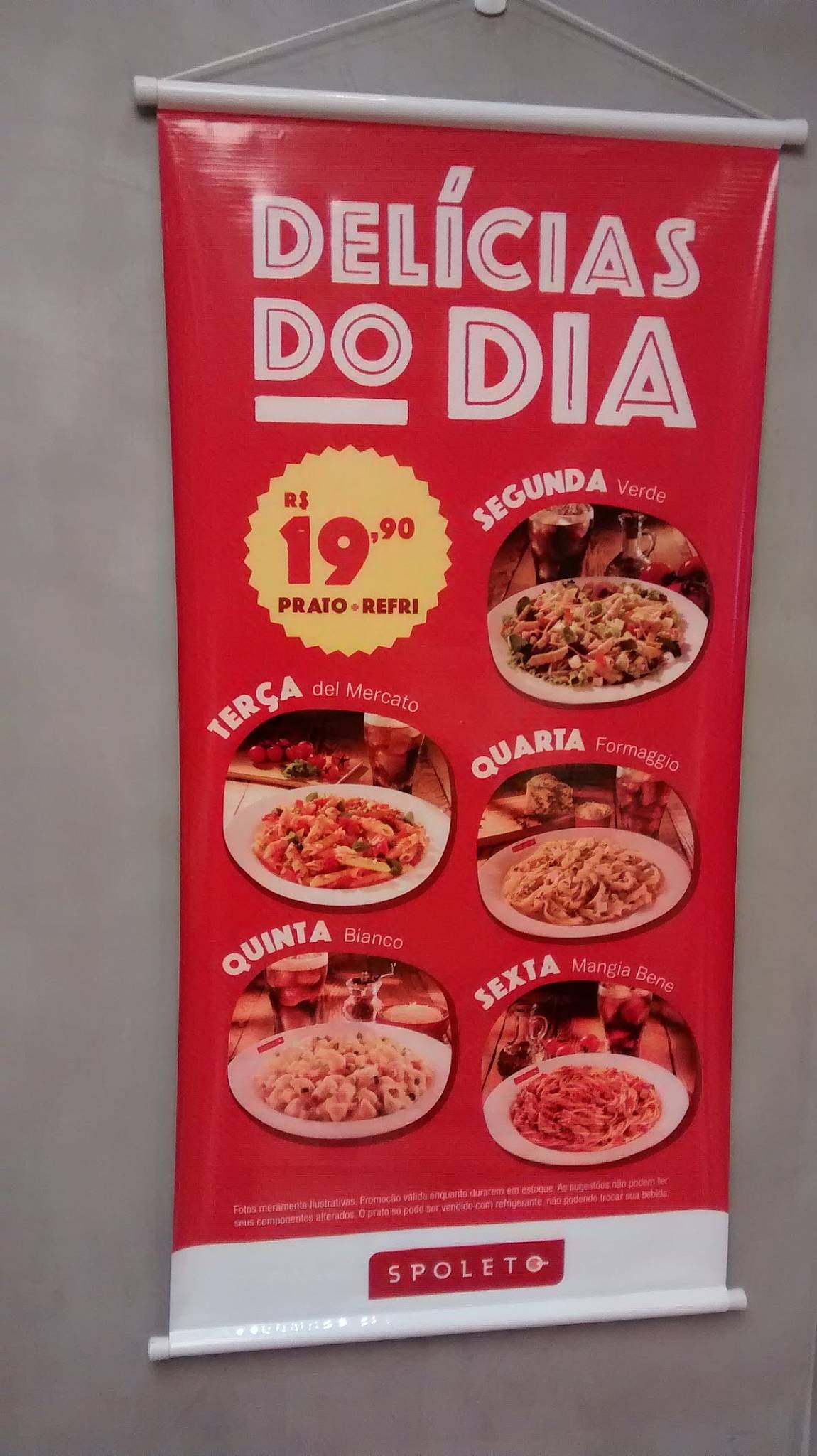 Restaurante Spoleto cardápio