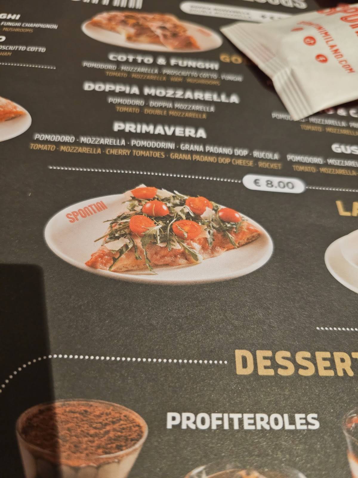 Menu di Spontini 