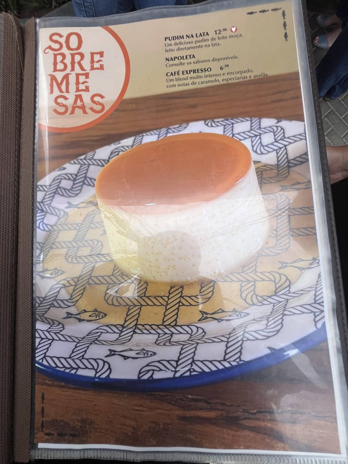 Sr. dos Peixes cardápio