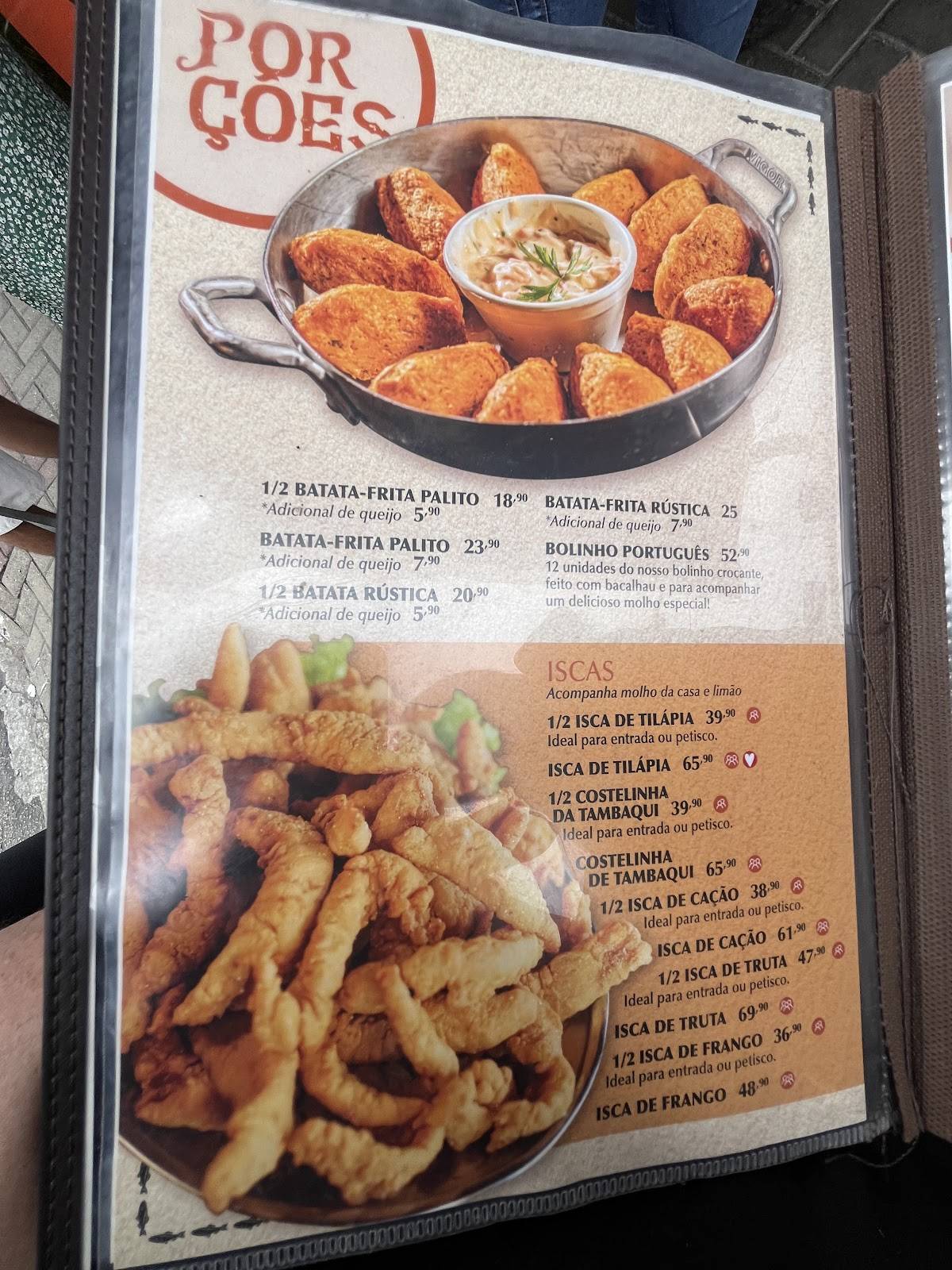 Sr. dos Peixes cardápio