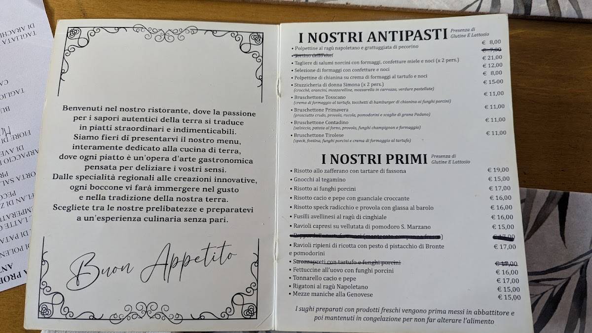 Menu di Steak House Colantuono's Steak and Grill - Napoli - Steak House Vomero 