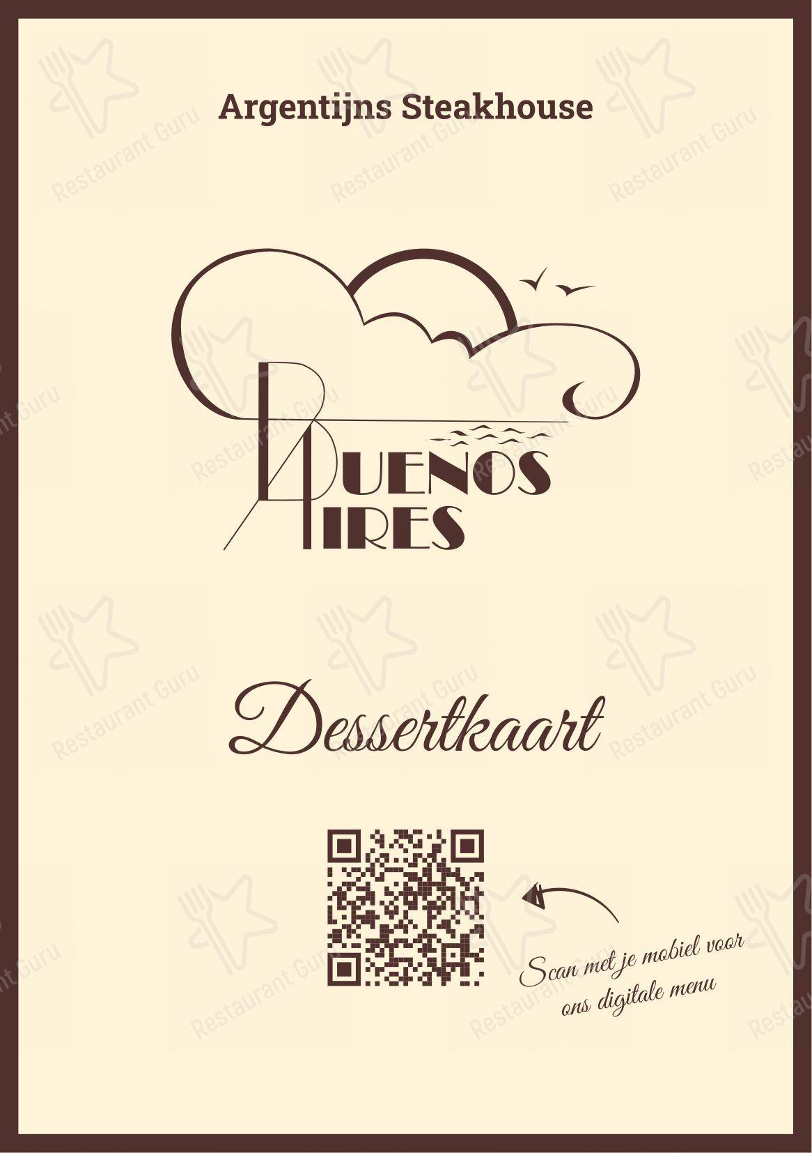 菜单 pour Steakhouse Buenos Aires dans Delft