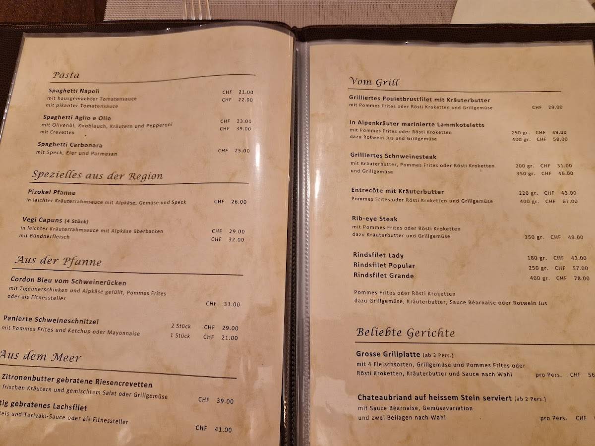 Menu di El Gusto 