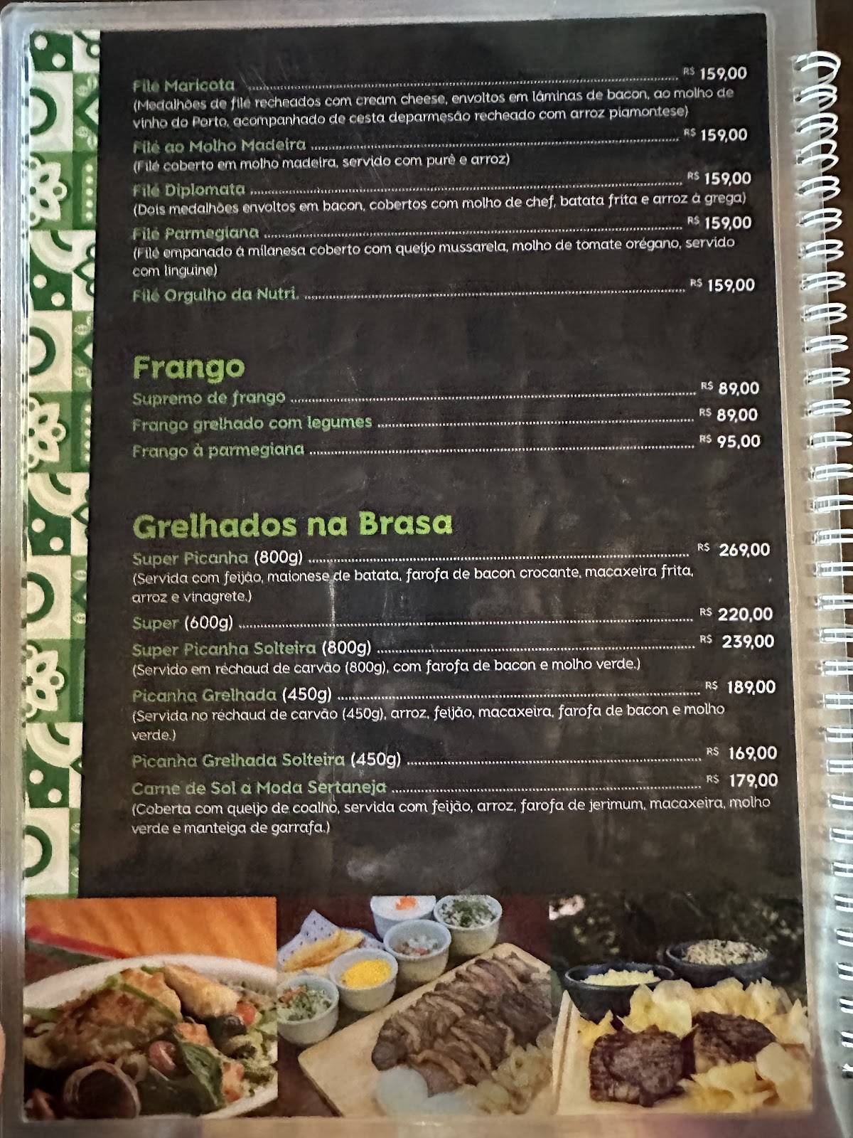 Restaurante Talude cardápio