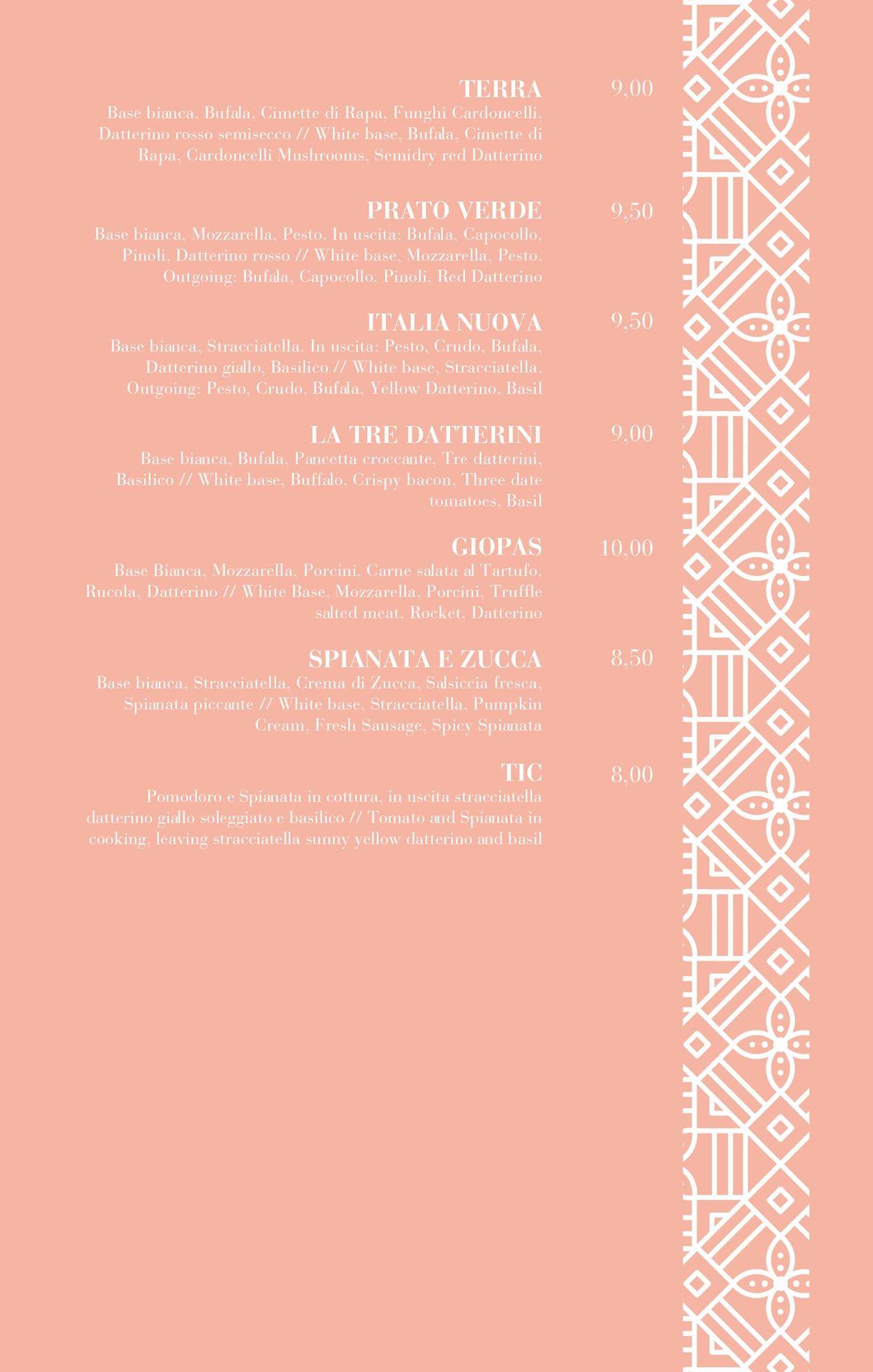 Menu di Stile Libero 