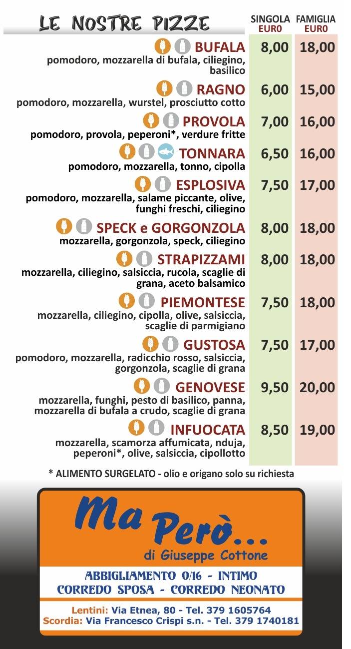Menu di Strapizzami da Adriano Carlentini 