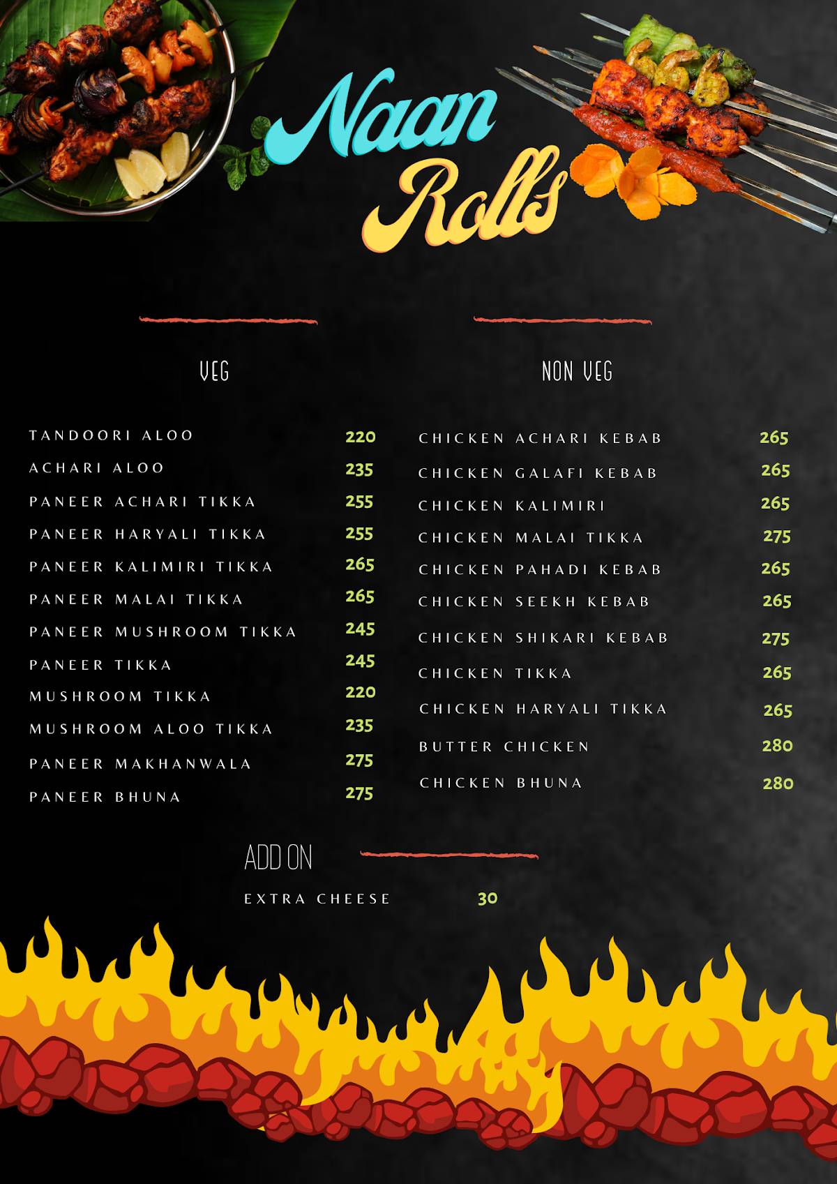 Street 528 menu