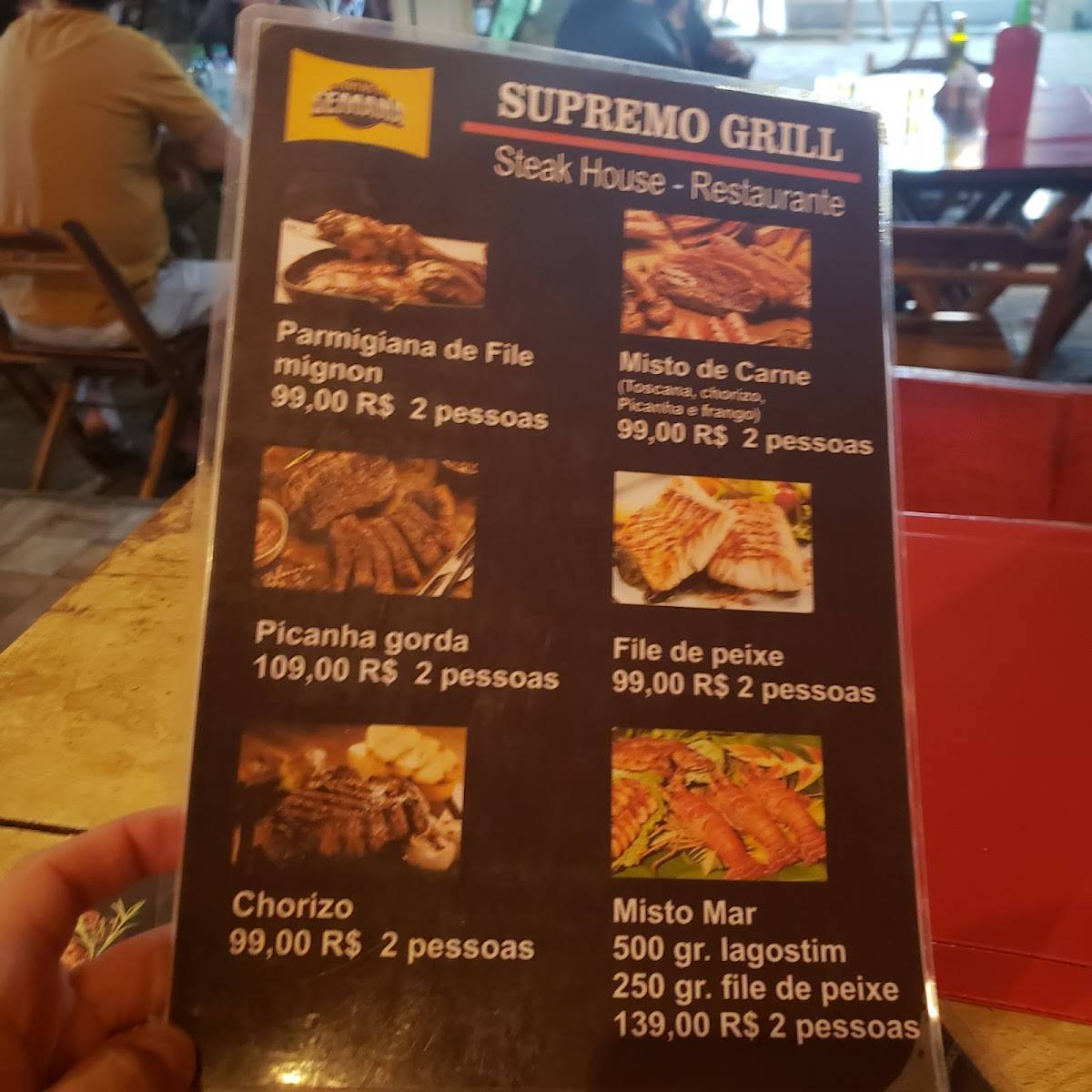 Supremo Grill Hamgurger cardápio