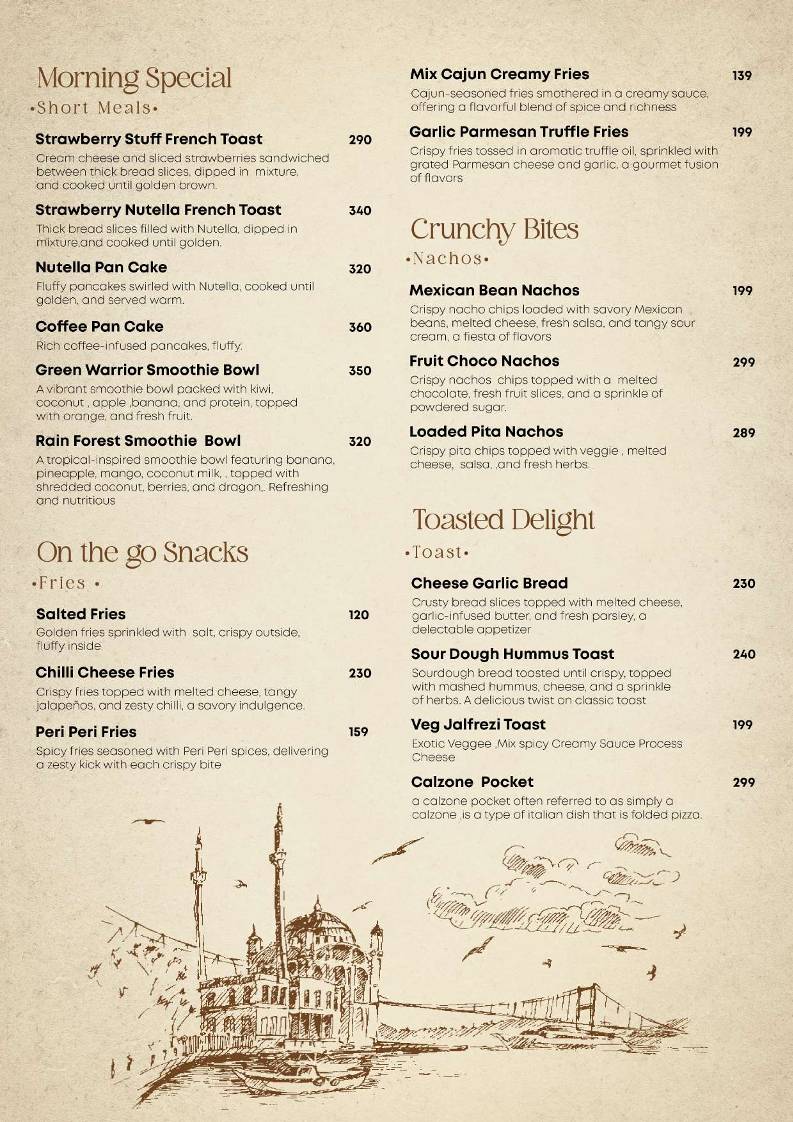 Social Blend Motavarachha menu